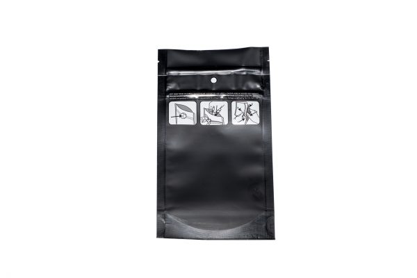 Mylar Bags - 6 1⁄2″ x 4″ x 1″, Matte Black, Child-Resistant (1 - 1000pcs)