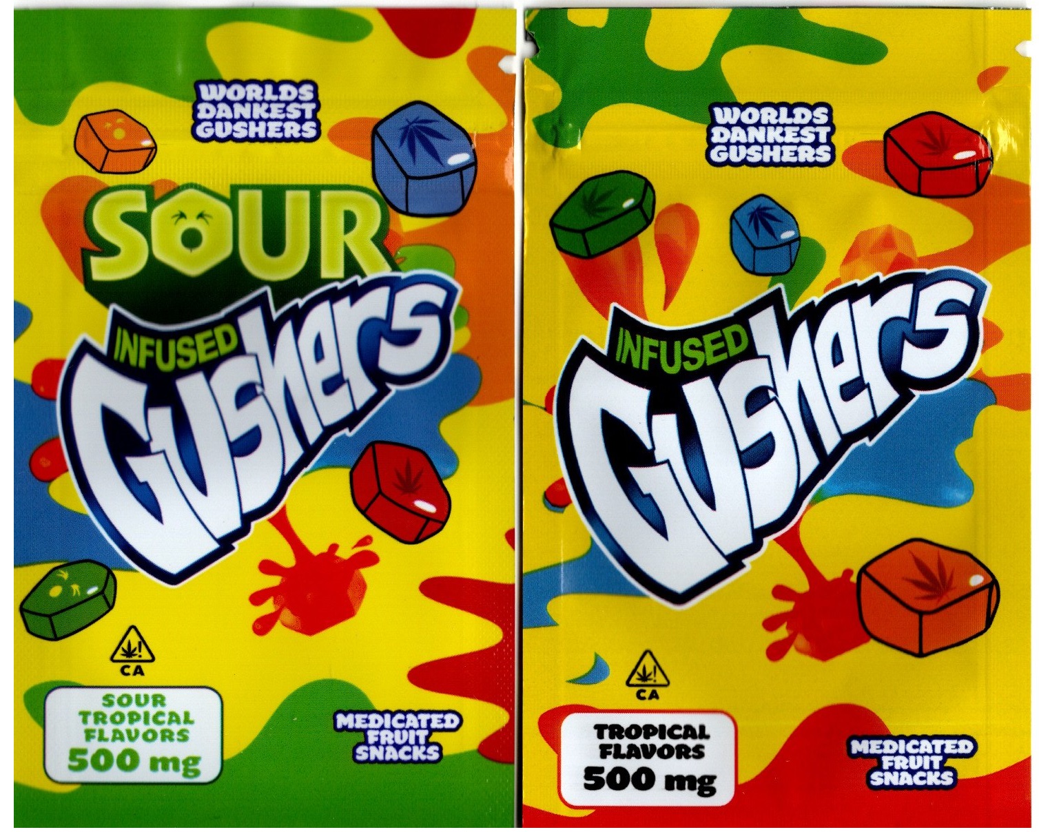 Gushers Smell Proof EMPTY Mylar Bags