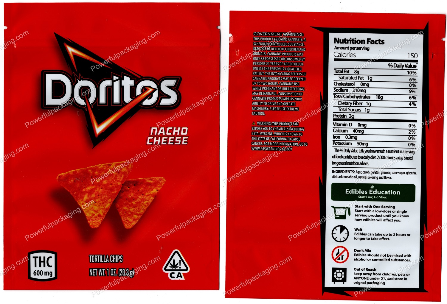 Large Chip Bags Packaging (7x5in) Mylar Bag *Empty Bags*