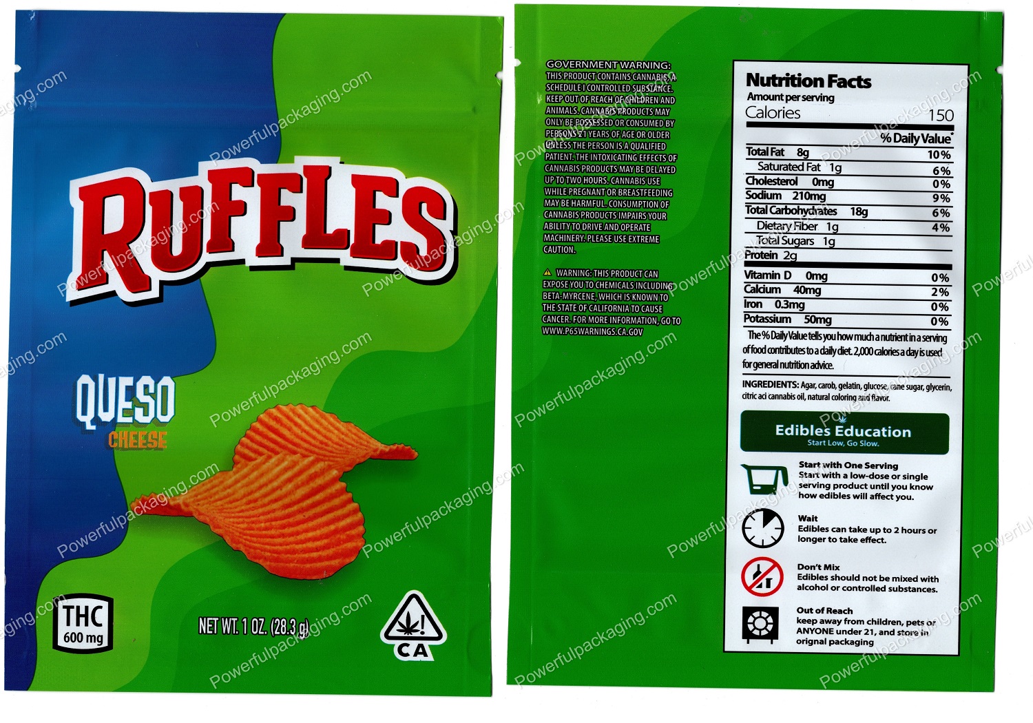 Large Chip Bags Packaging (7x5in) Mylar Bag *Empty Bags*