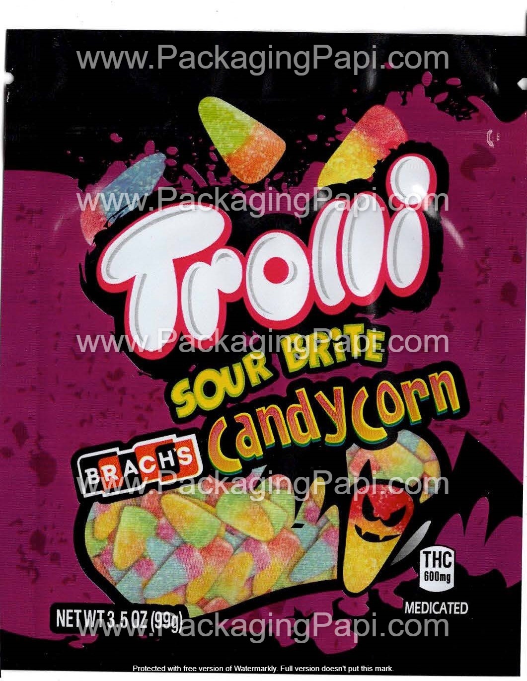 Trolli Small THC Mylar Bag Edible Gummy Packaging (24+ Variations) *Empty Bags*