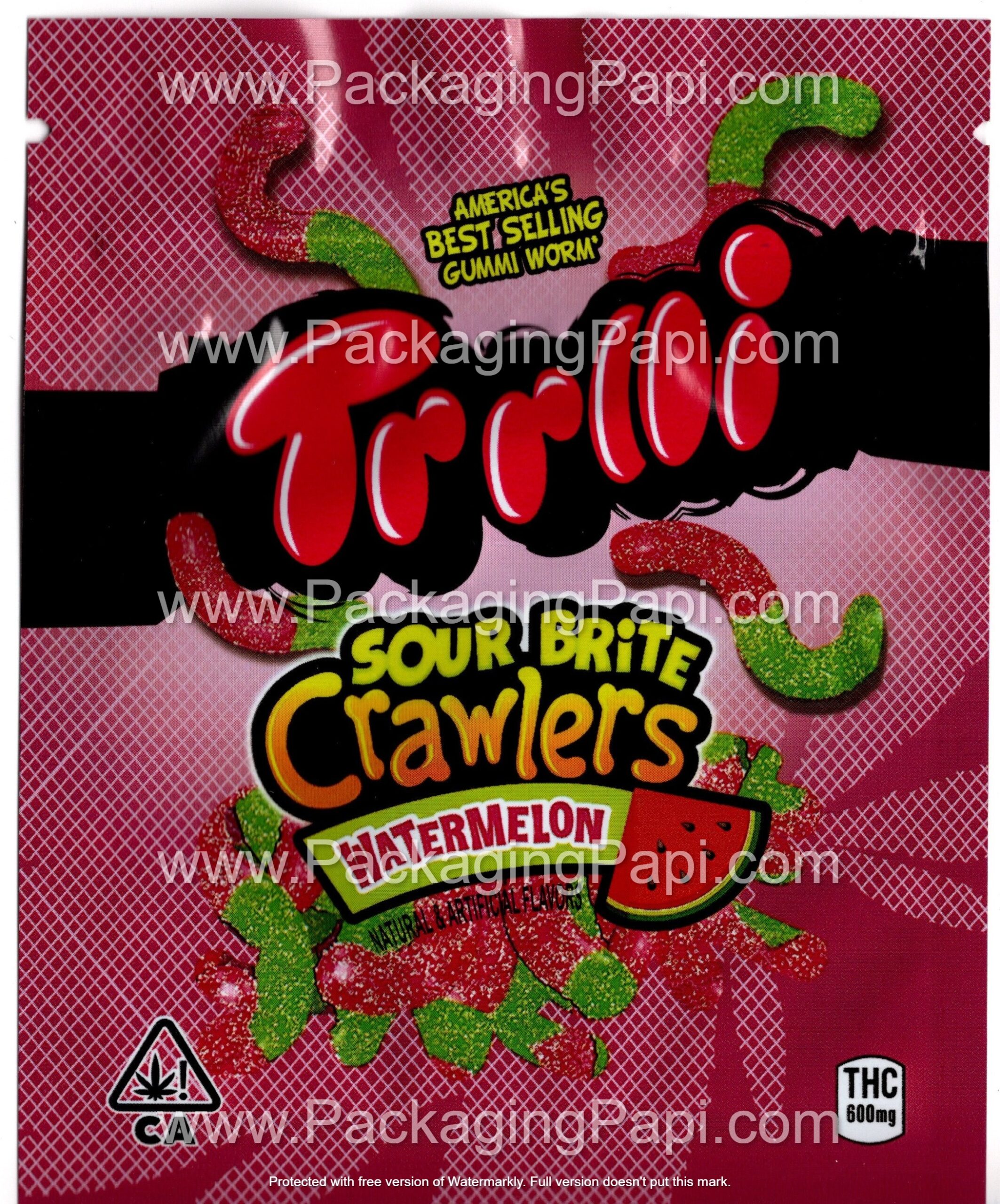 Trolli Small THC Mylar Bag Edible Gummy Packaging (24+ Variations) *Empty Bags*