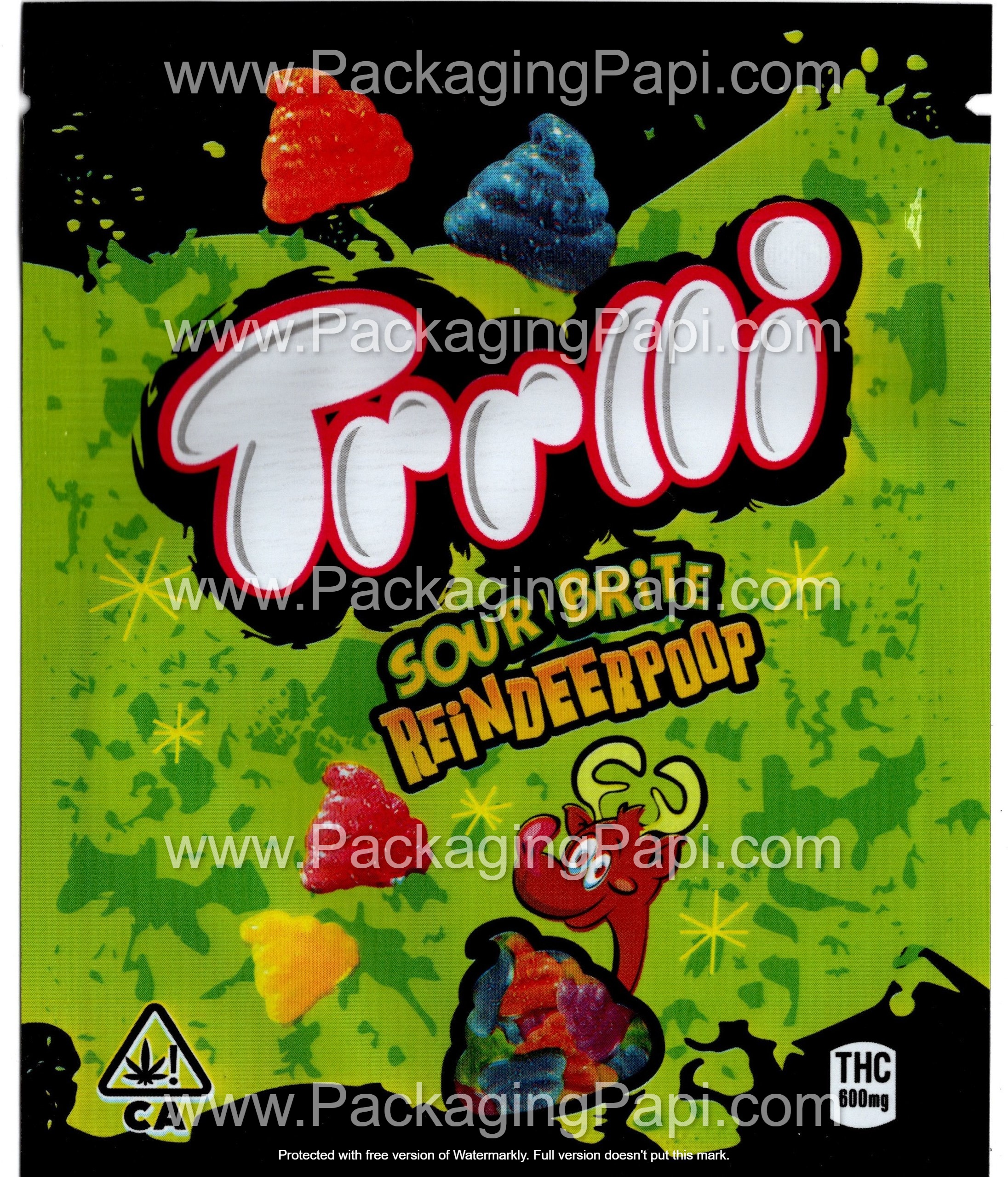 Trolli Small THC Mylar Bag Edible Gummy Packaging (24+ Variations) *Empty Bags*