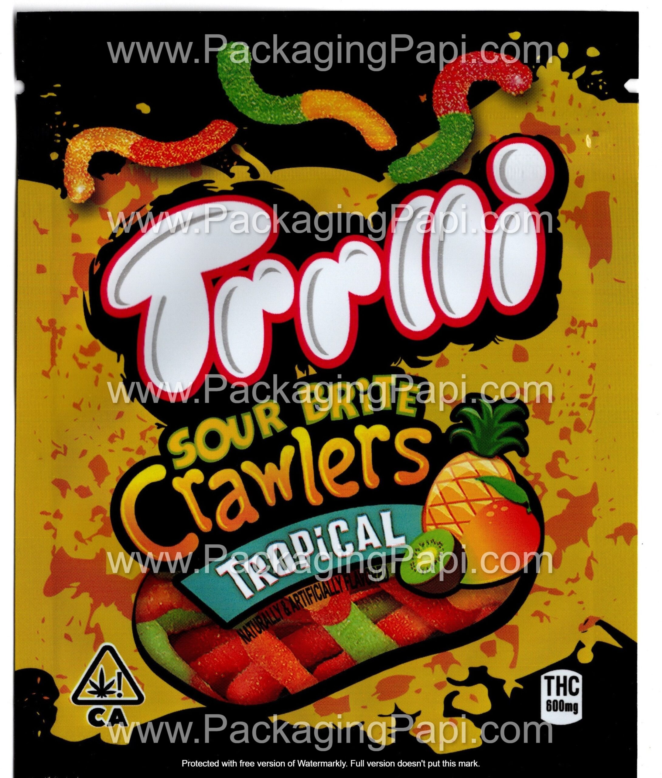 Trolli Small THC Mylar Bag Edible Gummy Packaging (24+ Variations) *Empty Bags*