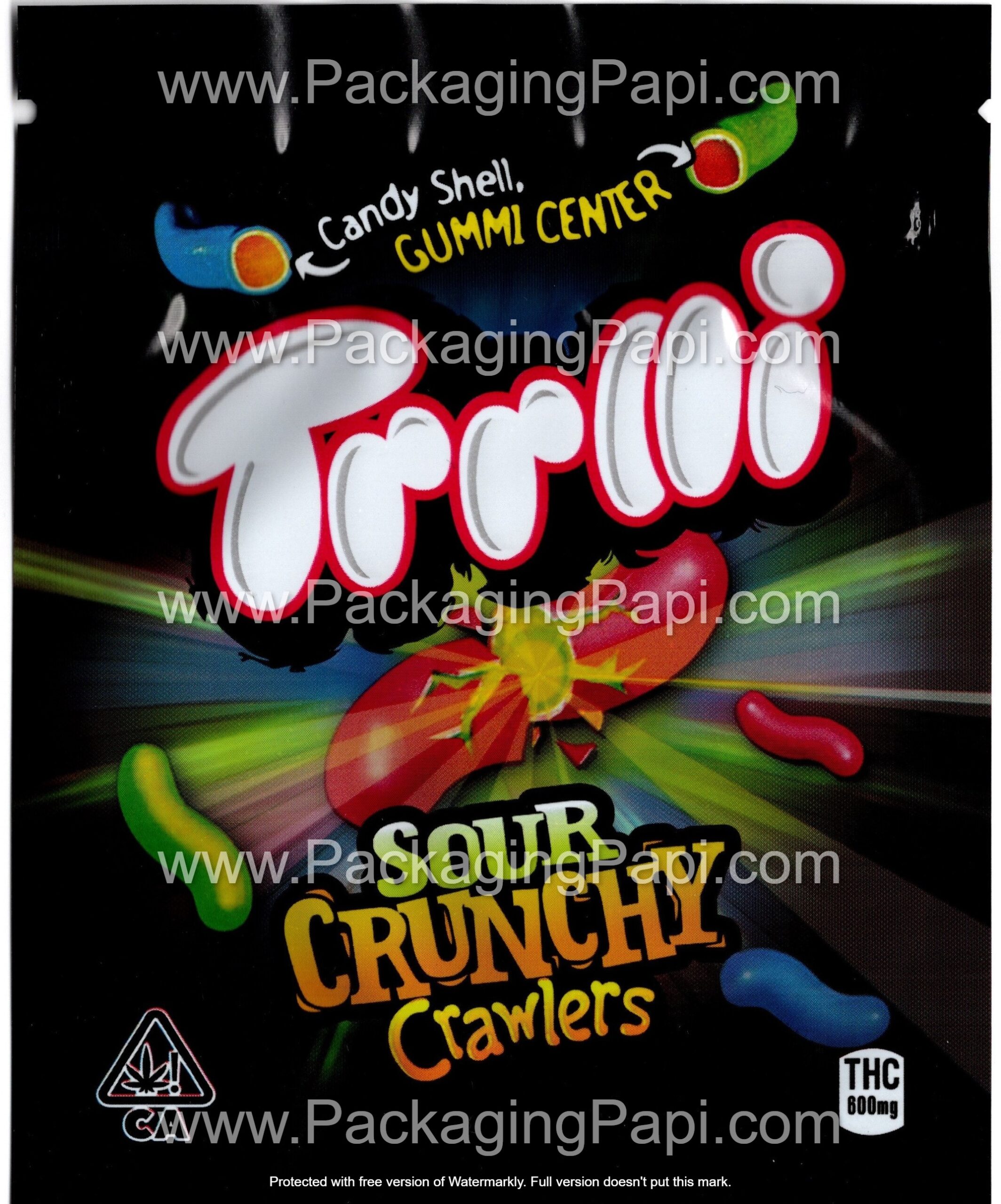 Trolli Small THC Mylar Bag Edible Gummy Packaging (24+ Variations) *Empty Bags*
