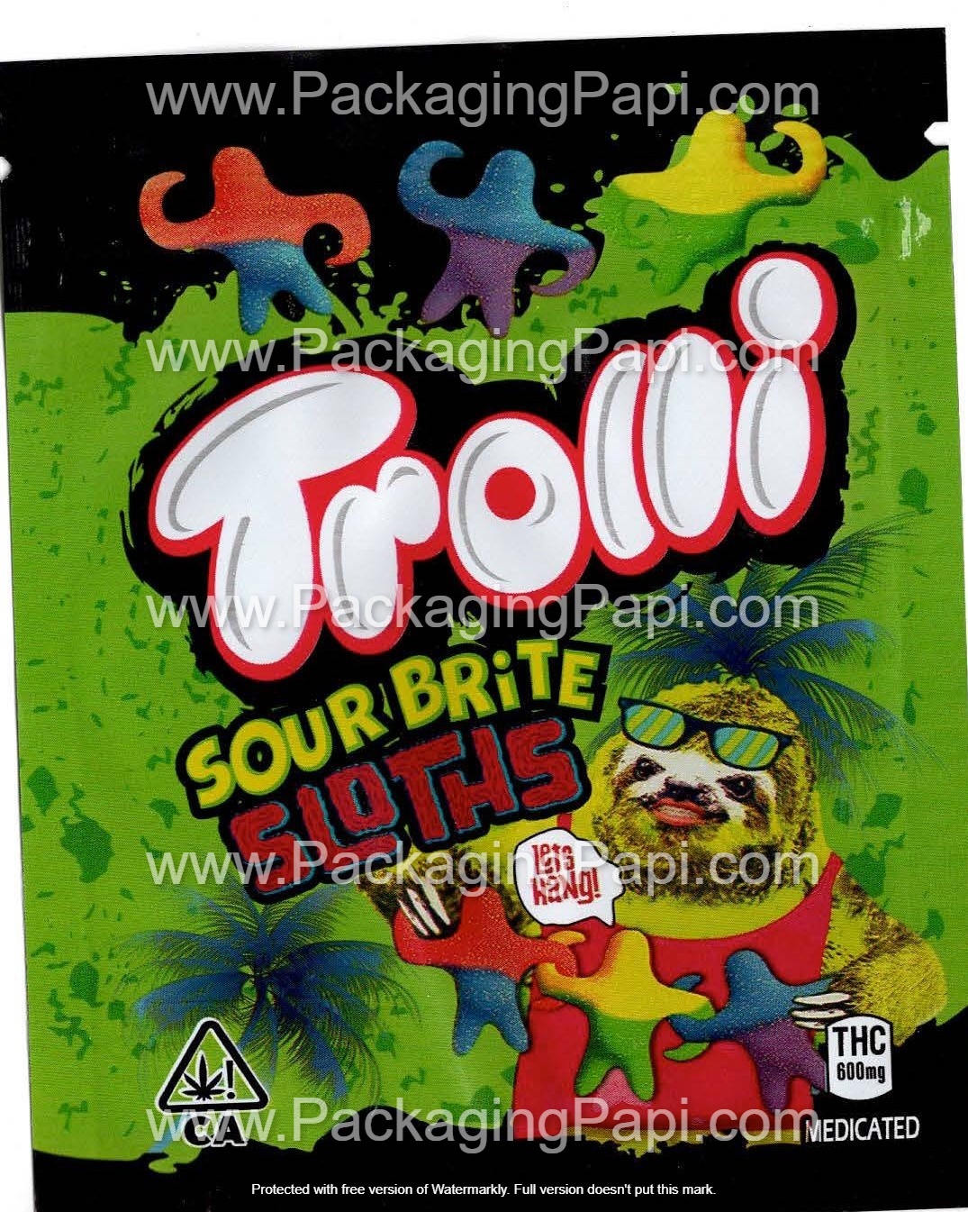 Trolli Small THC Mylar Bag Edible Gummy Packaging (24+ Variations) *Empty Bags*