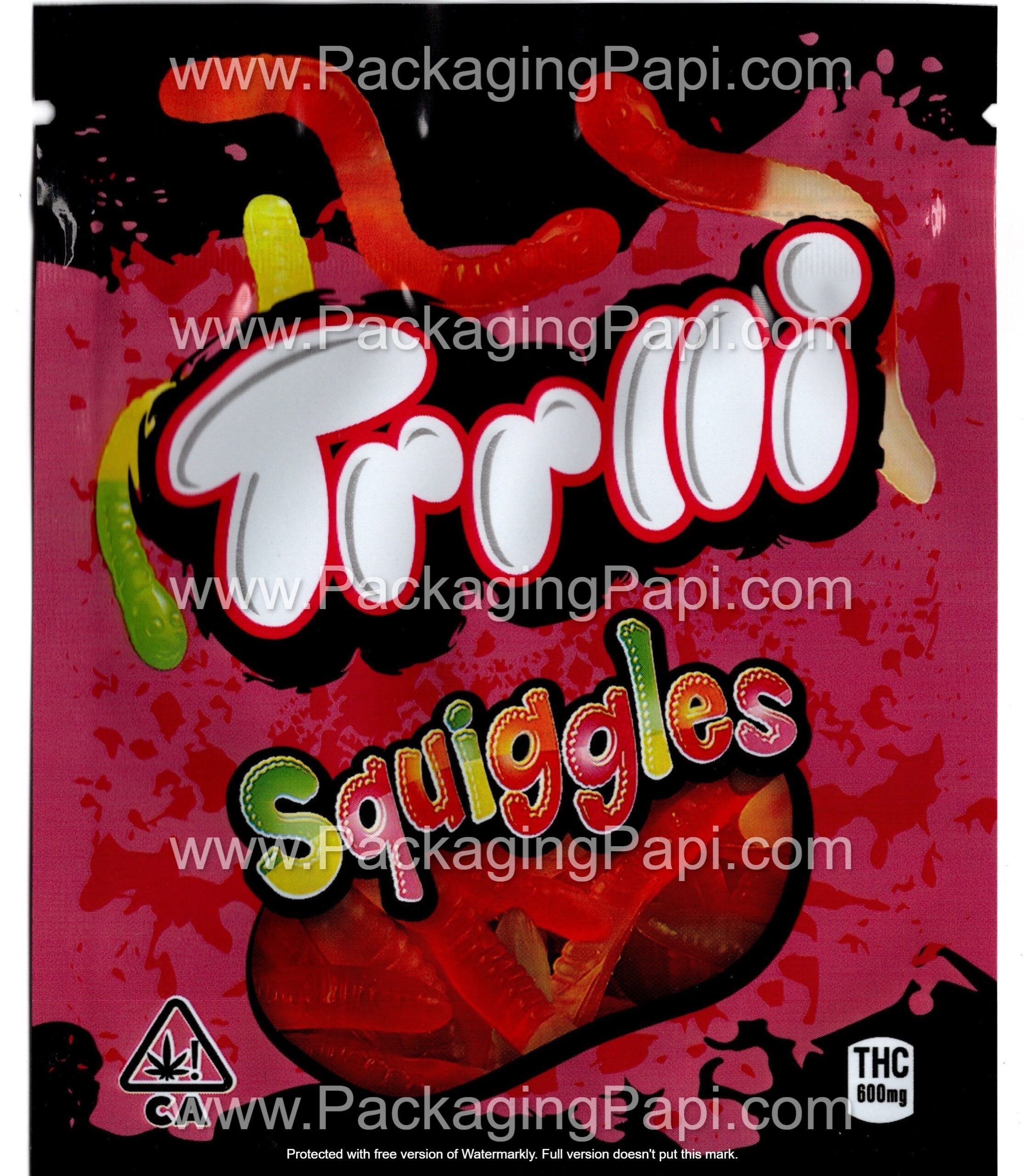 Trolli Small THC Mylar Bag Edible Gummy Packaging (24+ Variations) *Empty Bags*