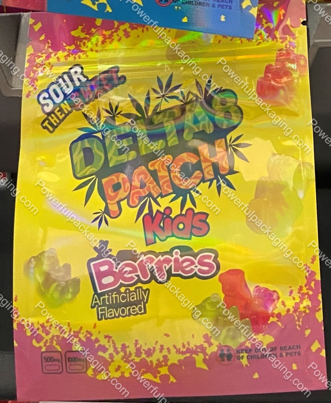 DELTA8 PATCH : Berries Packaging EMPTY 500/1000mg Bag