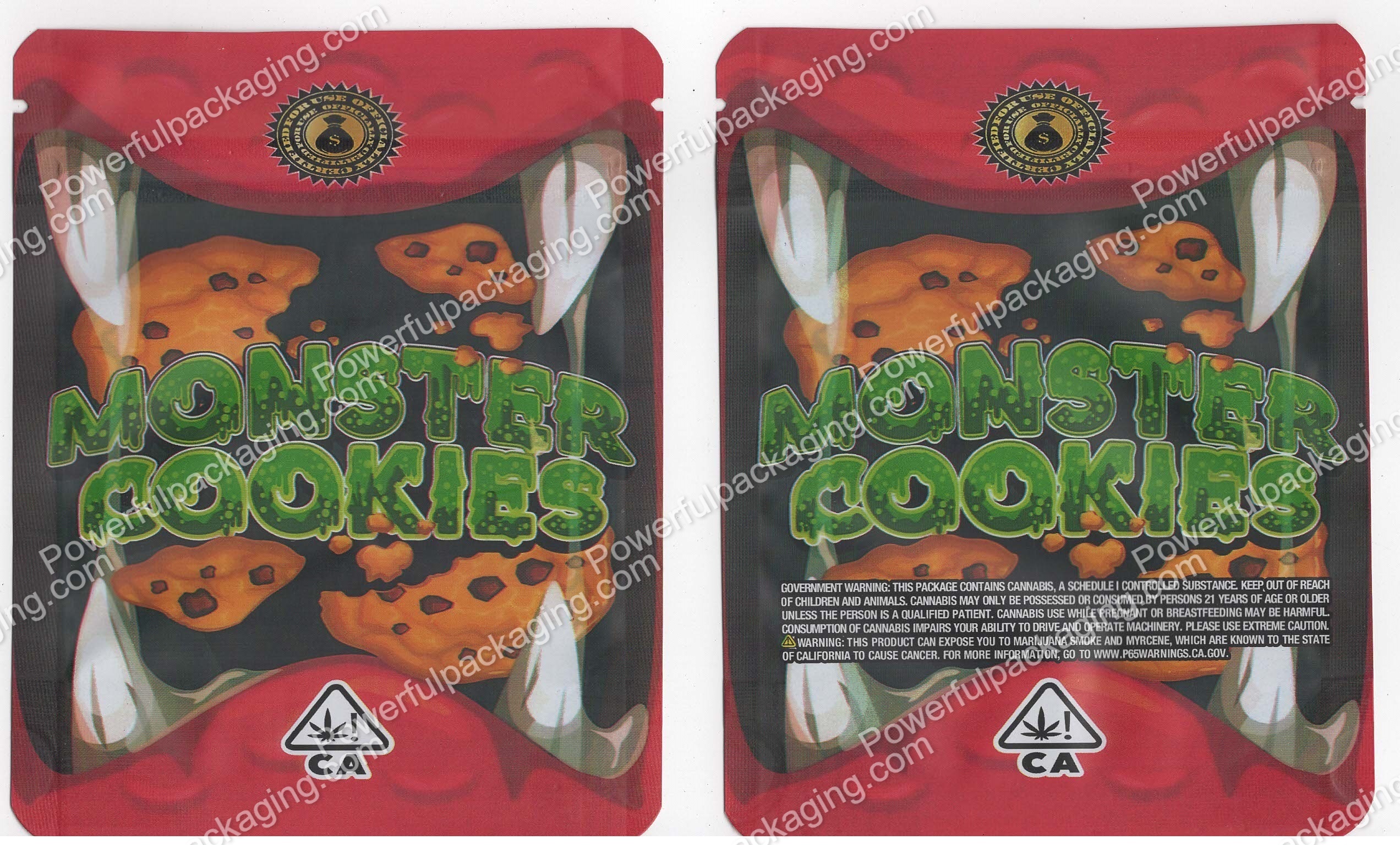 Monster Cookies Small Bag *Empty Bags* (CaSupply)