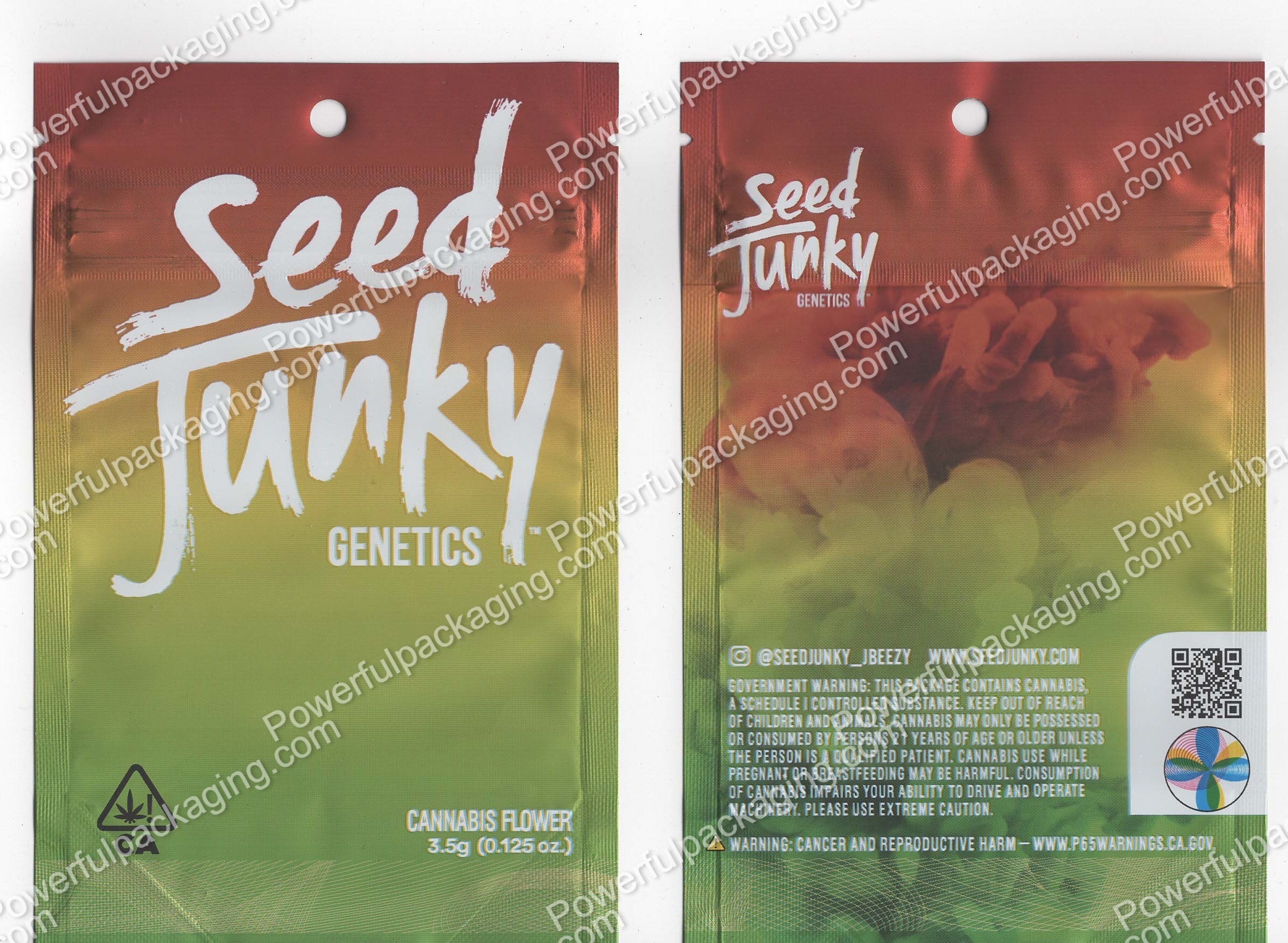 Seed Junky Genetics Bag *Empty Bags* (CaSupply) #R1