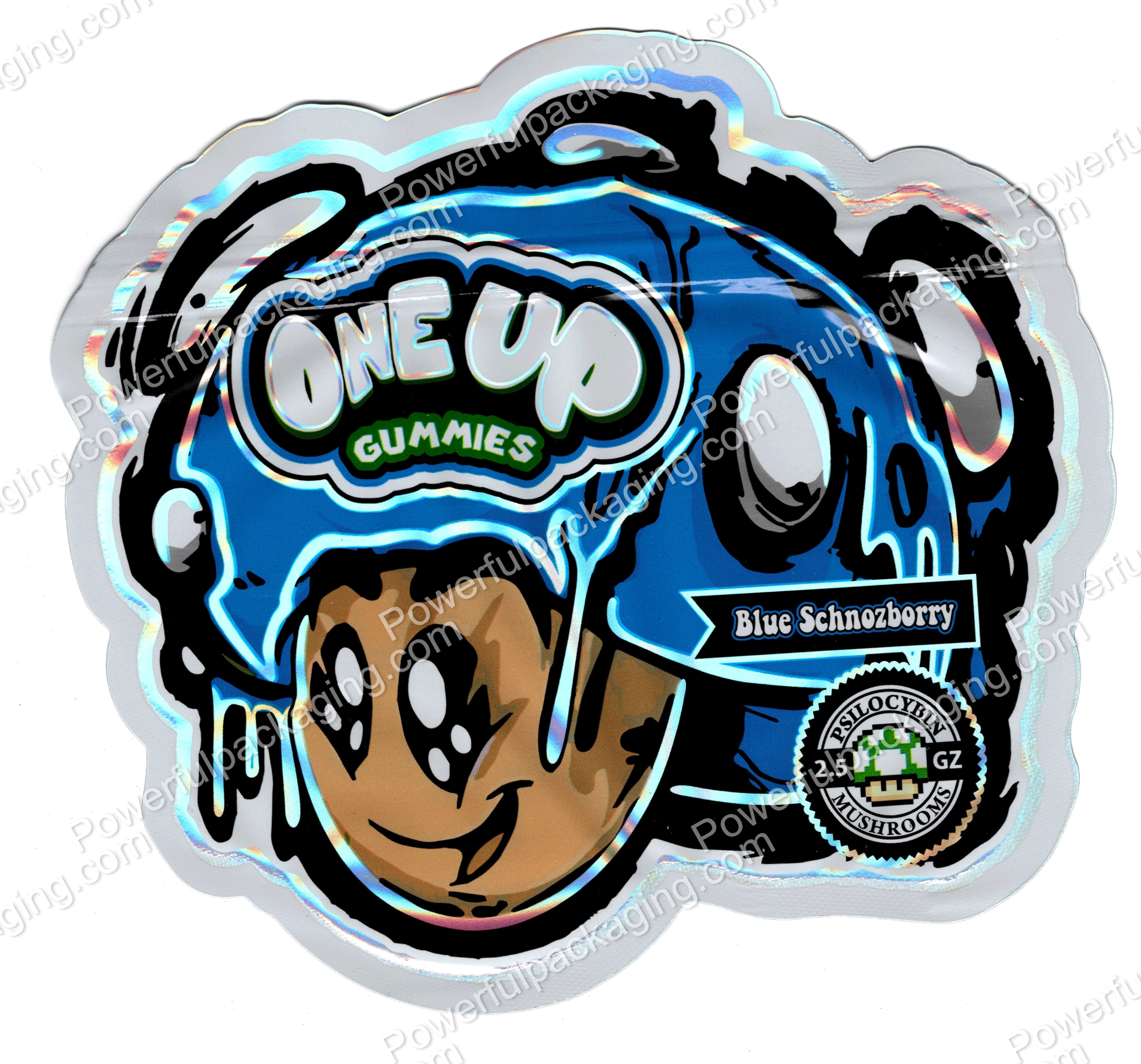 OneUp : Gummies (Blue Schnozberry) 3D Bag *Empty Bags* (CaSupply) #3D