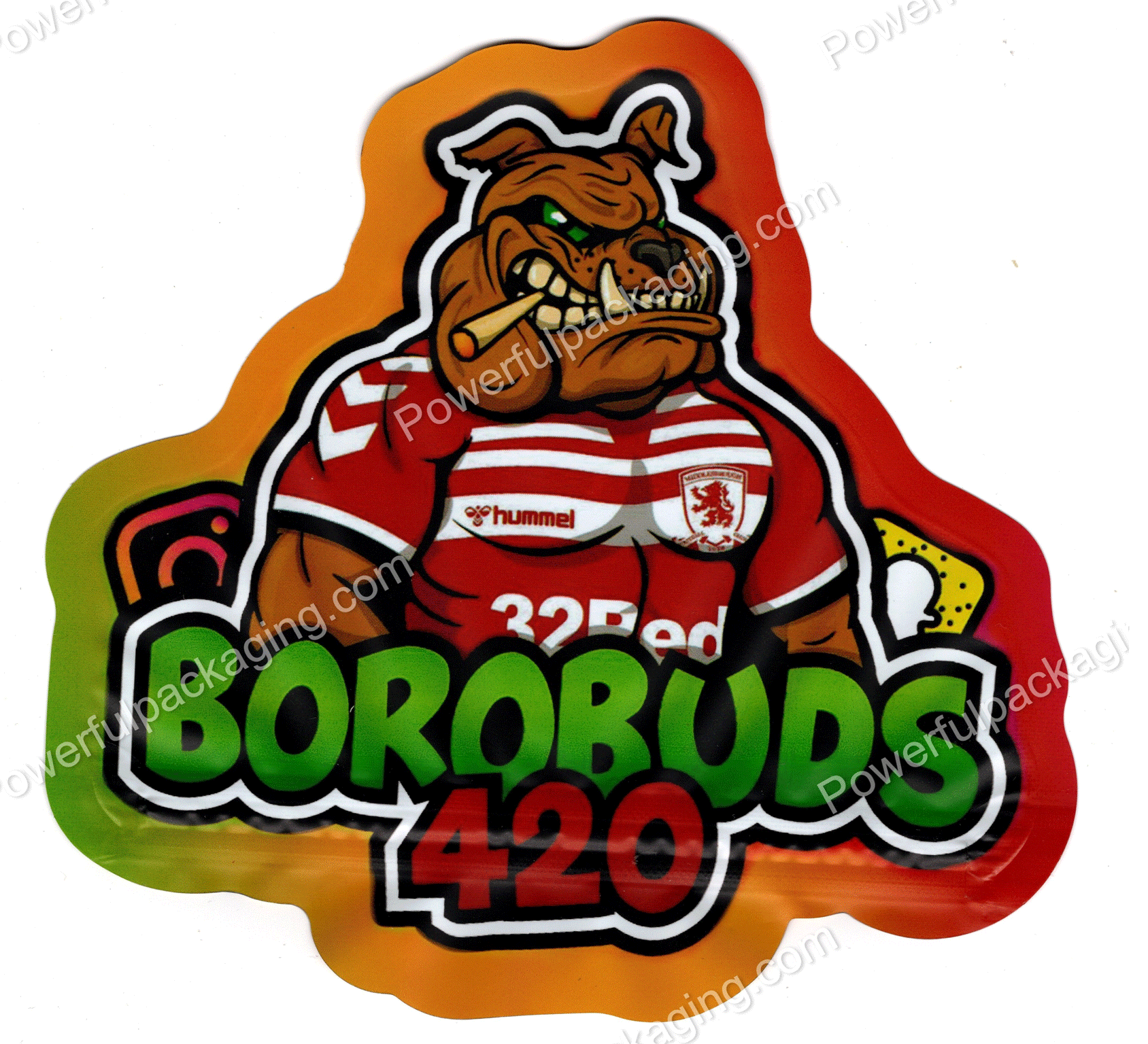 Borobuds 420 Generic 3D Mylar Shaped Bag 3.5g Flower Packaging *Empty Bags* (CaSupply) #3D