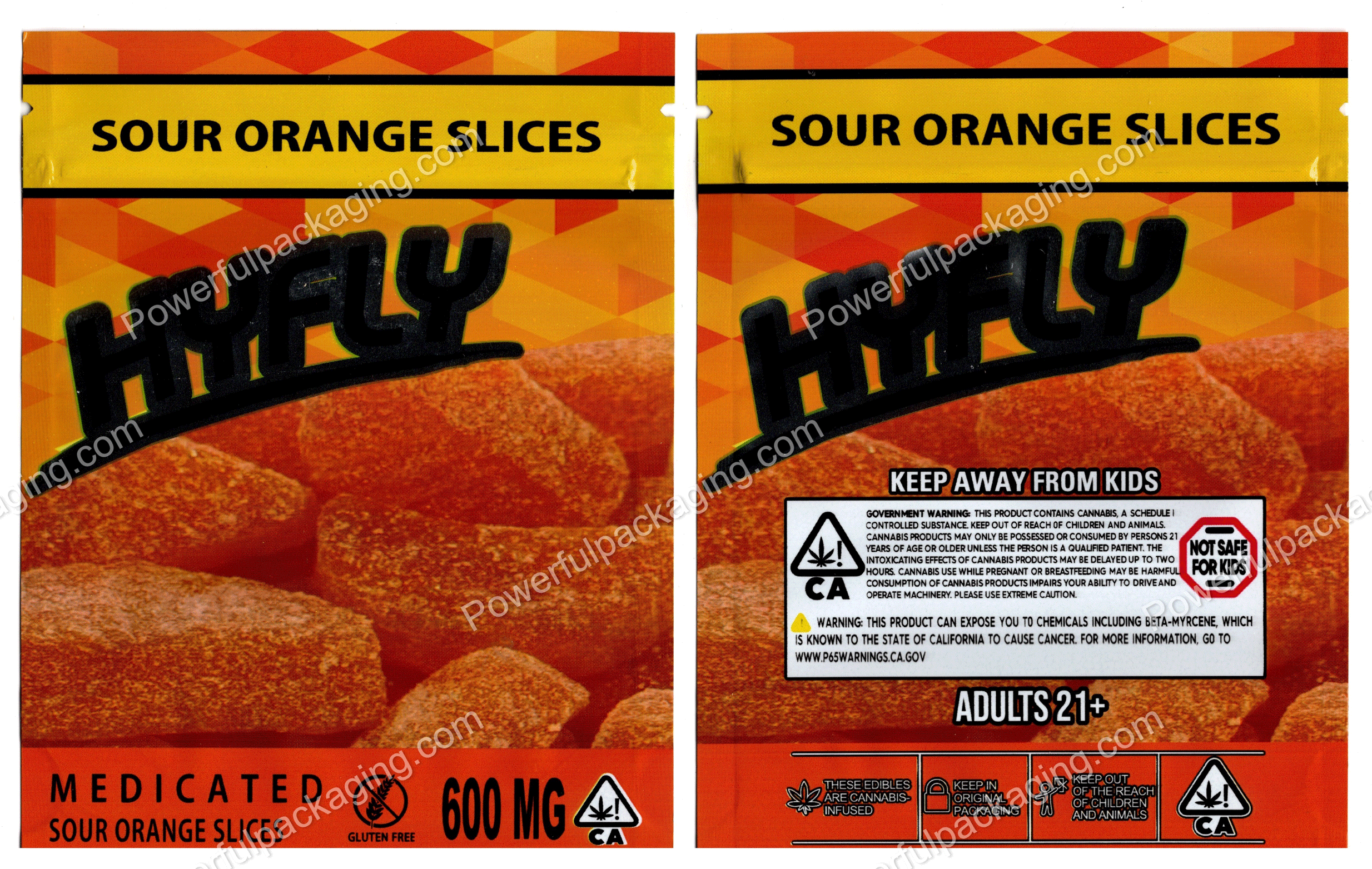HYFLY : Sour Orange Slices Bag *Empty Bags* (CaSupply) #H1