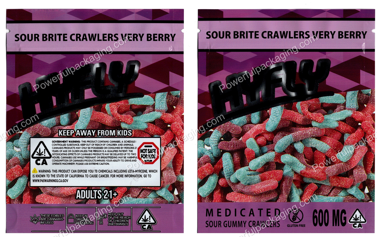 HYFLY : Sour Brite Crawlers Very Berry Bag *Empty Bags* (CaSupply) #H1