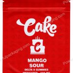 Cake : (Mango Sour) Delta 8 Gummies Bag *Empty Bags* (CaSupply) #N1