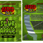 FADED fruits : Sour Apple (Indica 1000mg) Bag *Empty Bags* (CaSupply) #E2