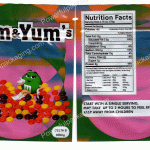 Yum&Yum's :  Green Flirt (Delta-8 600mg) Small (3.5x4.25in) Bag *Empty Bags* (CaSupply) #N1