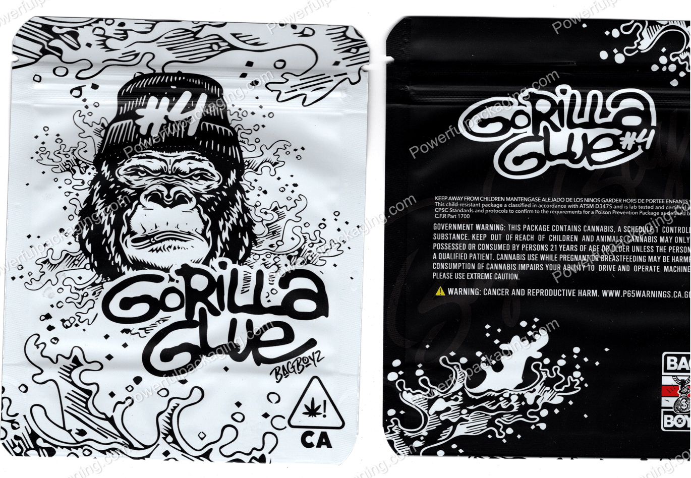 BAG BOYZ : (Gorilla Glue #4) 3.5g (4.5x4in) Bag *Empty Bag*