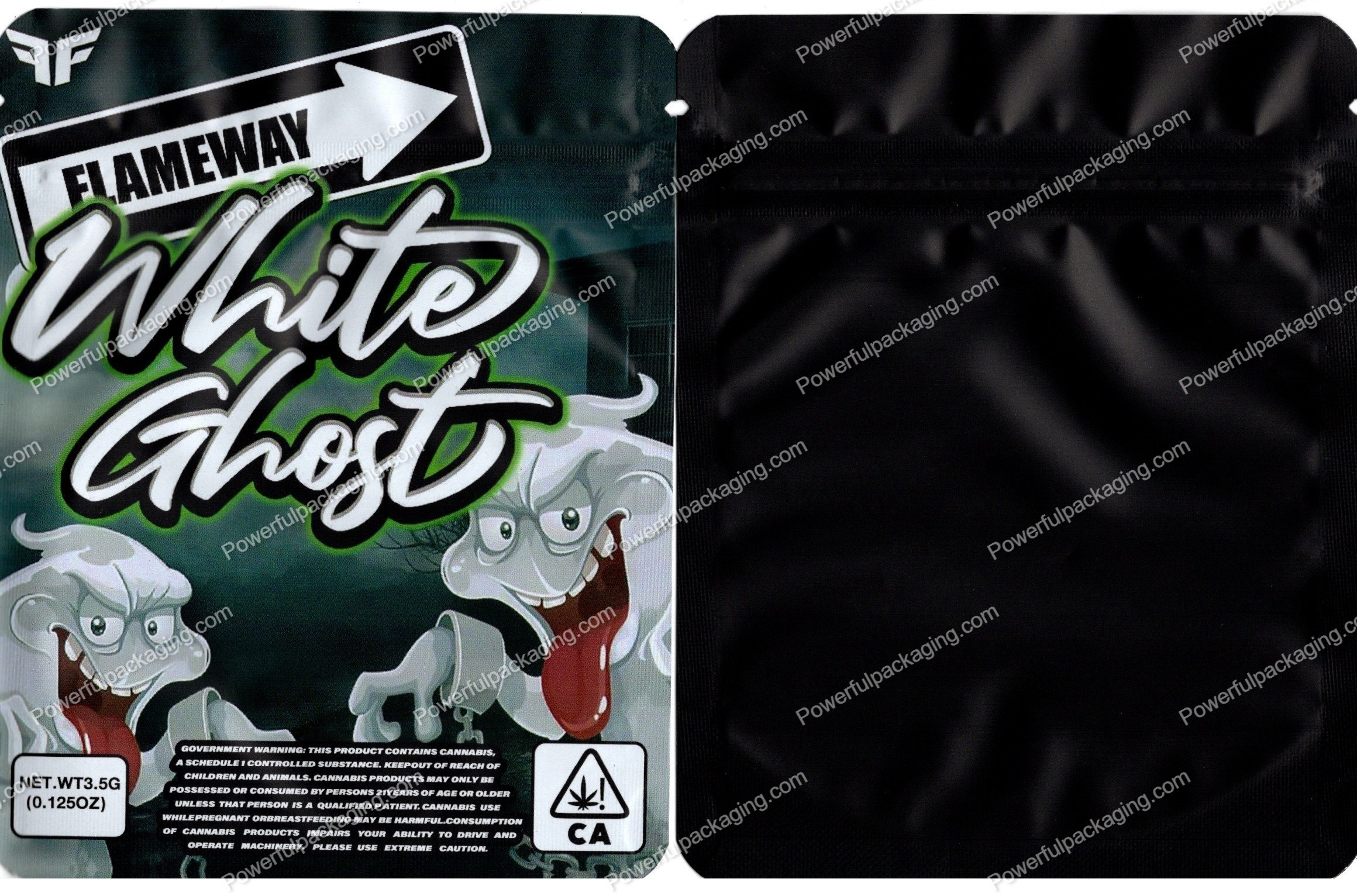 Flameway : White Ghost Mylar Flower 3.5 Bag *Empty Bags* (CaSupply) #S1
