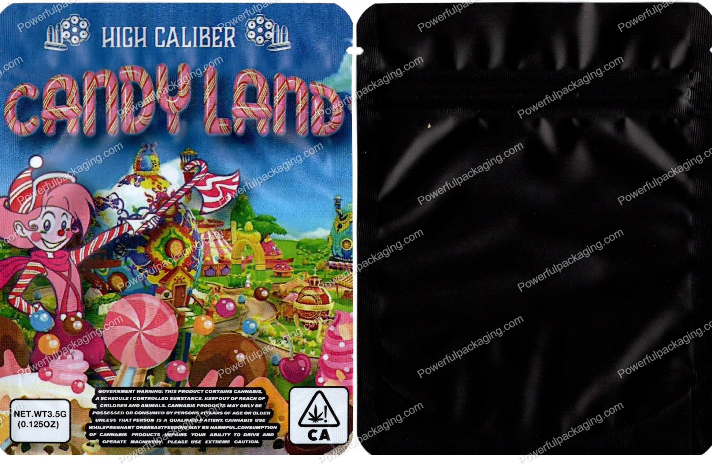 High Caliber : Candy Land Mylar Flower 3.5 Bag *Empty Bags* (CaSupply) #S1