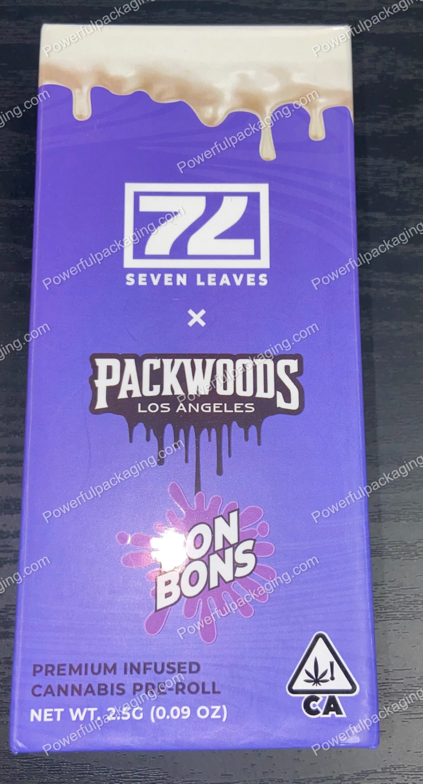 Packwoods Los Angeles x Seven Leaves : (Bon Bons) Glass Tube, Magnetic Box, Stickers, Wax and Tip/ Mouthpiece 'PREROLLED BLUNT' *Empty Pre-Rolls* (50/100 Pack Set) (CA-Supply)