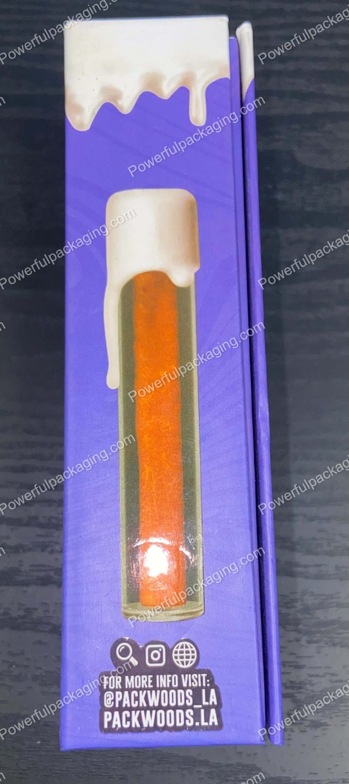 Packwoods Los Angeles x Seven Leaves : (Bon Bons) Glass Tube, Magnetic Box, Stickers, Wax and Tip/ Mouthpiece 'PREROLLED BLUNT' *Empty Pre-Rolls* (50/100 Pack Set) (CA-Supply)