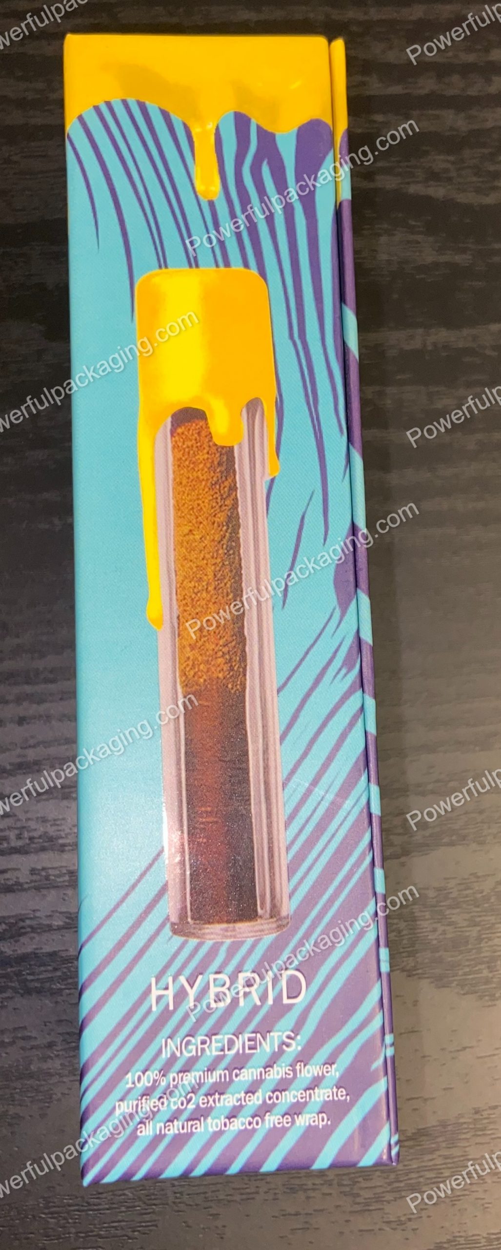 Packwoods Los Angeles x Seven Leaves : (Astro Mints) Hybrid, Glass Tube, Magnetic Box, Stickers, Wax and Tip/ Mouthpiece 'PREROLLED BLUNT' *Empty Pre-Rolls* (50/100 Pack Set) (CA-Supply)