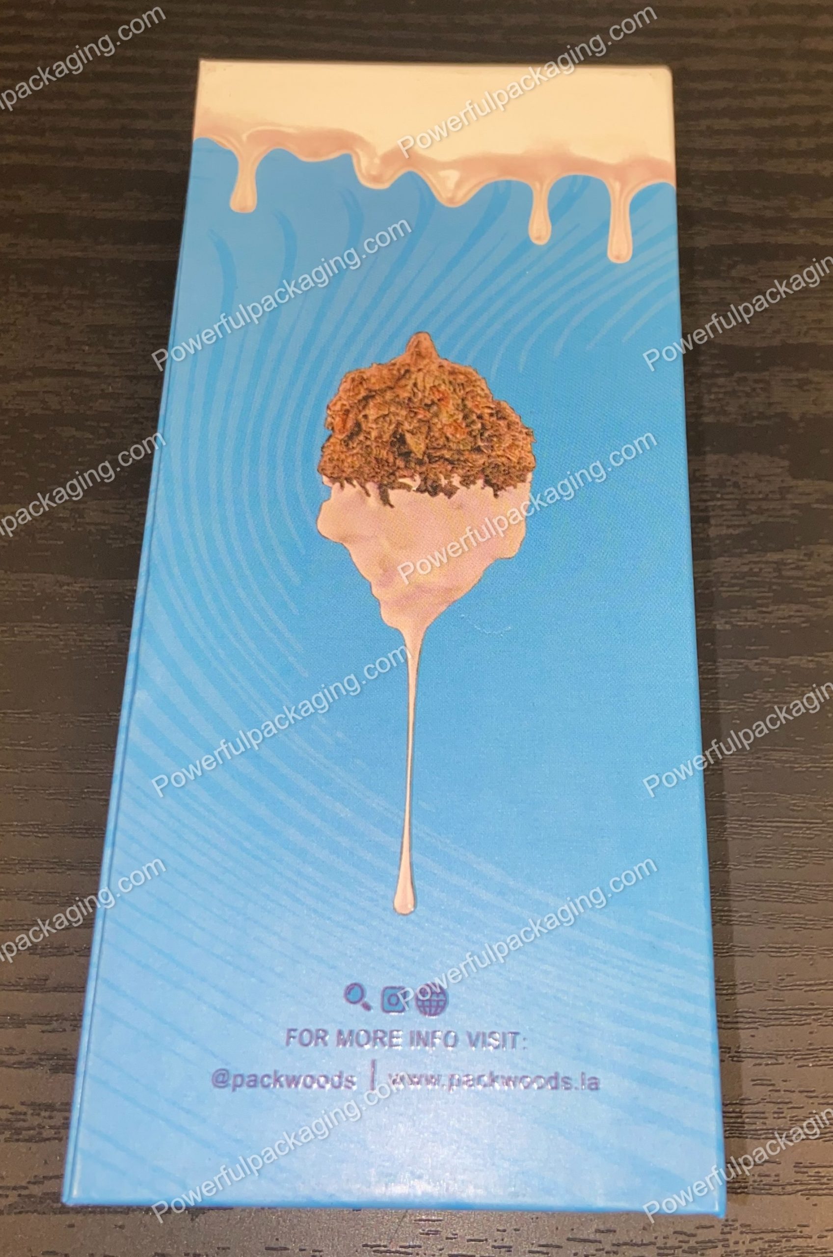 Packwoods Los Angeles x Seven Leaves : (Blue Slush) Glass Tube, Magnetic Box, Stickers, Wax and Tip/ Mouthpiece 'PREROLLED BLUNT' *Empty Pre-Rolls* (50/100 Pack Set) (CA-Supply)