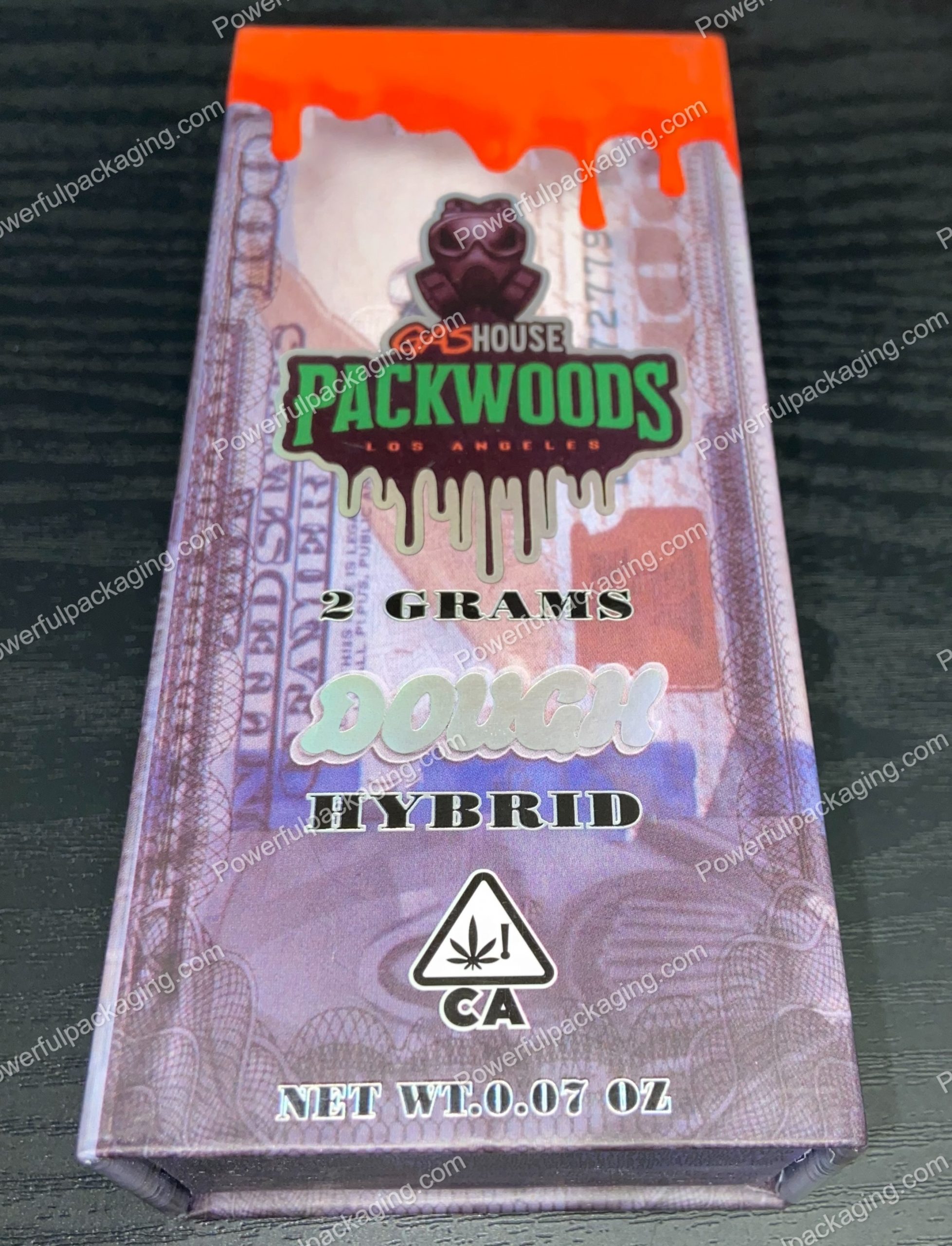 Packwoods Los Angeles x GasHouse : (Douch) Hybrid, Glass Tube, Magnetic Box, Stickers, Wax and Tip/ Mouthpiece 'PREROLLED BLUNT' *Empty Pre-Rolls* (50/100 Pack Set) (CA-Supply)