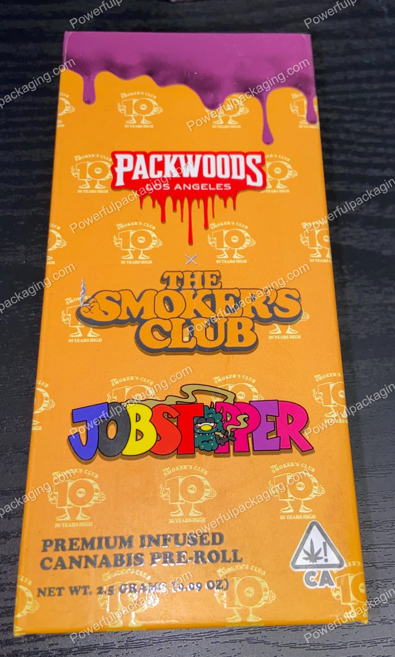 Packwoods Los Angeles x The Smokers Club : (Jobstopper) Hybrid, Glass Tube, Magnetic Box, Stickers, Wax and Tip/ Mouthpiece 'PREROLLED BLUNT' *Empty Pre-Rolls* (50/100 Pack Set) (CA-Supply)