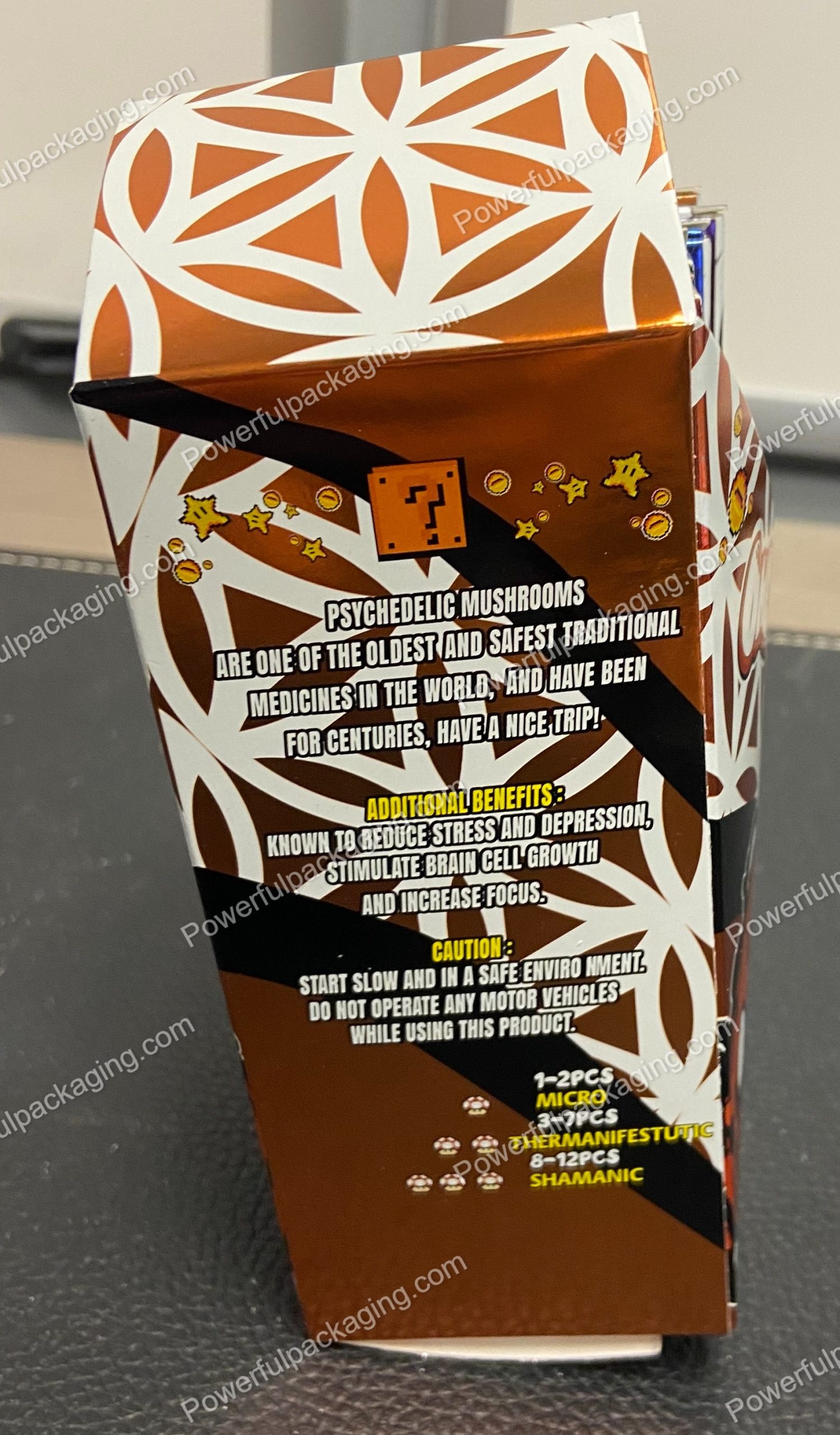 ONEUP Psilocybin Mushroom Bar : Girl Scouts (do-si-dos) 3.5g (10 Pack Box Set) (2.5x5.5in) *Empty Box* (CaSupply) #X1