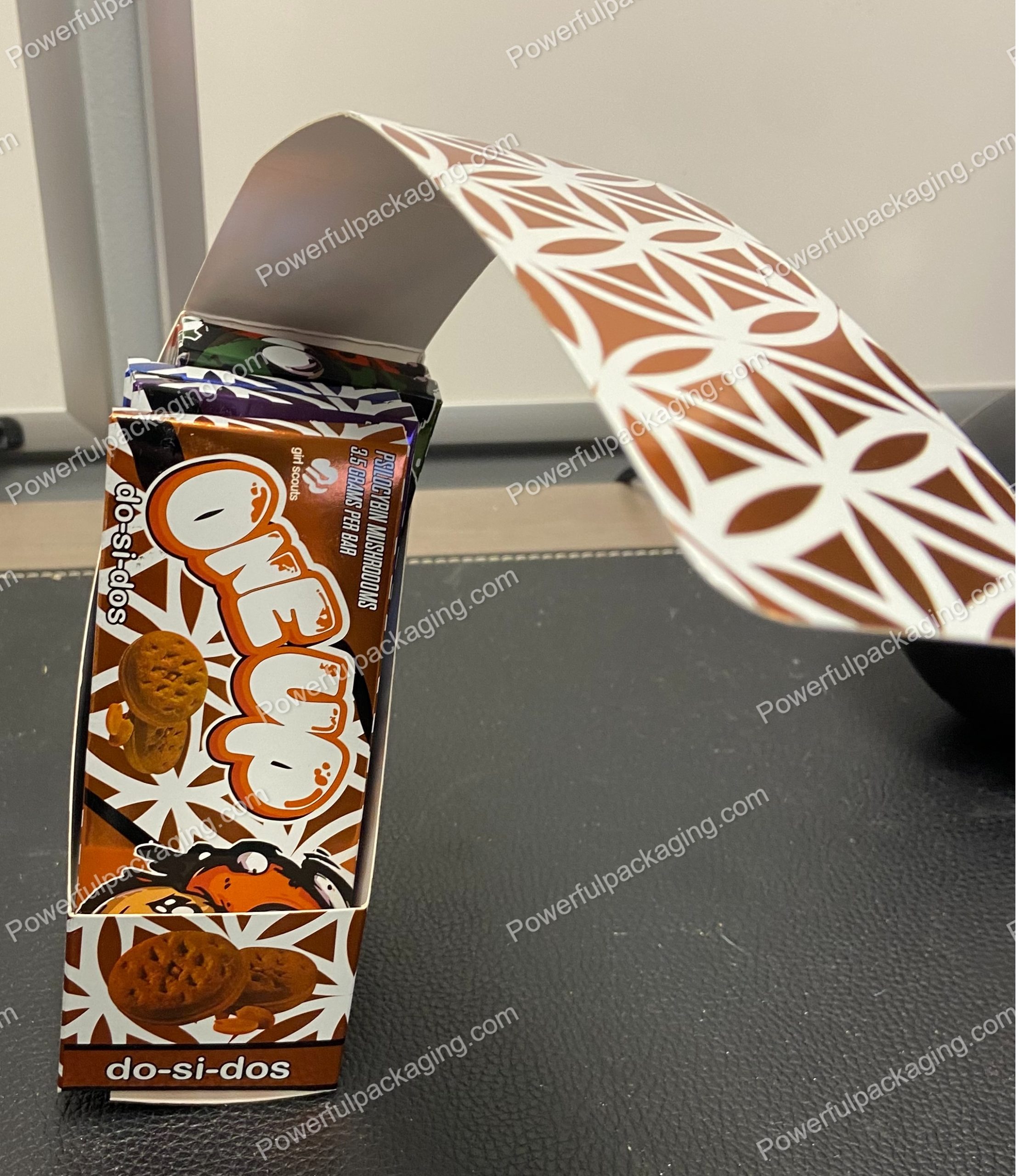 ONEUP Psilocybin Mushroom Bar : Girl Scouts (do-si-dos) 3.5g (10 Pack Box Set) (2.5x5.5in) *Empty Box* (CaSupply) #X1