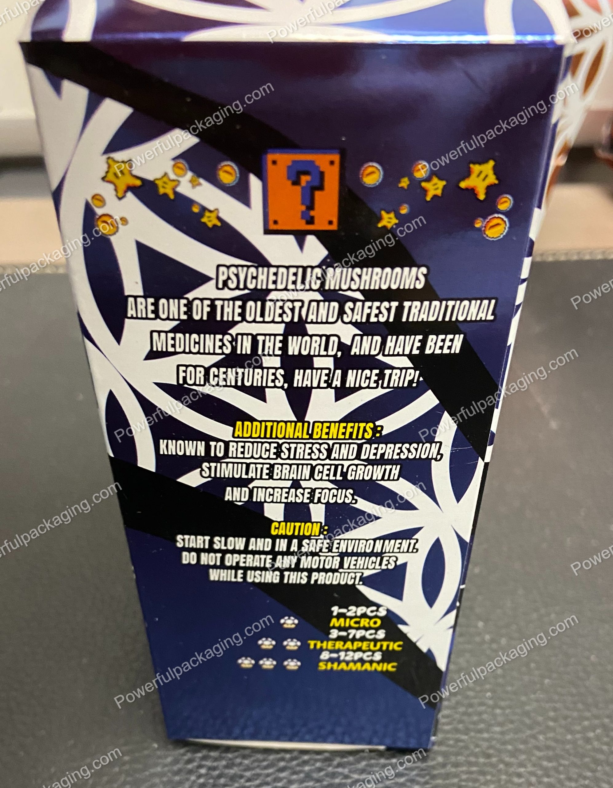 ONEUP Psilocybin Mushroom Bar : Girl Scouts (Trefoils) 3.5g (5/10 Pack Box Set) (2.5x5.5in) *Empty Box* (CaSupply) #X1