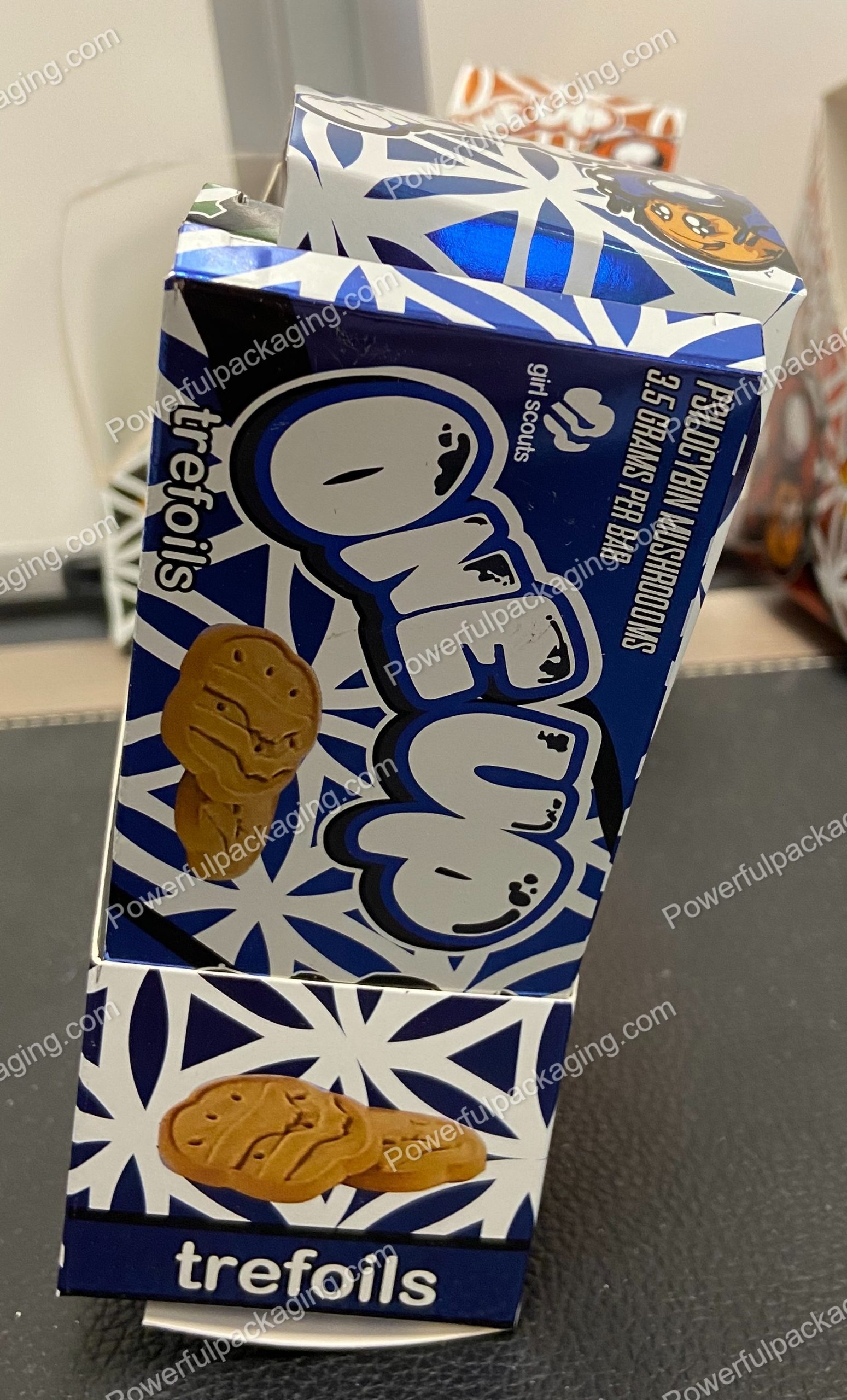 ONEUP Psilocybin Mushroom Bar : Girl Scouts (Trefoils) 3.5g (5/10 Pack Box Set) (2.5x5.5in) *Empty Box* (CaSupply) #X1