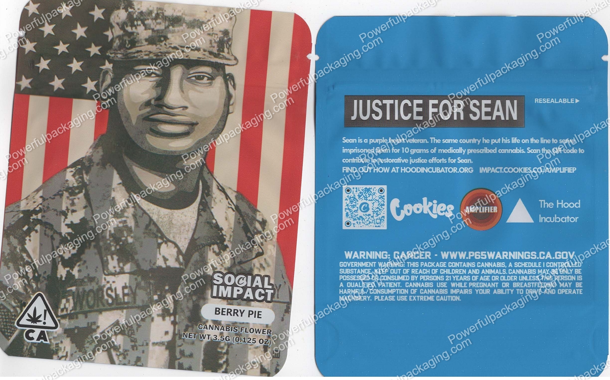 Cookies : Justice for Sean (Berry Pie) Bag *Empty Bags* (CaSupply) #S1