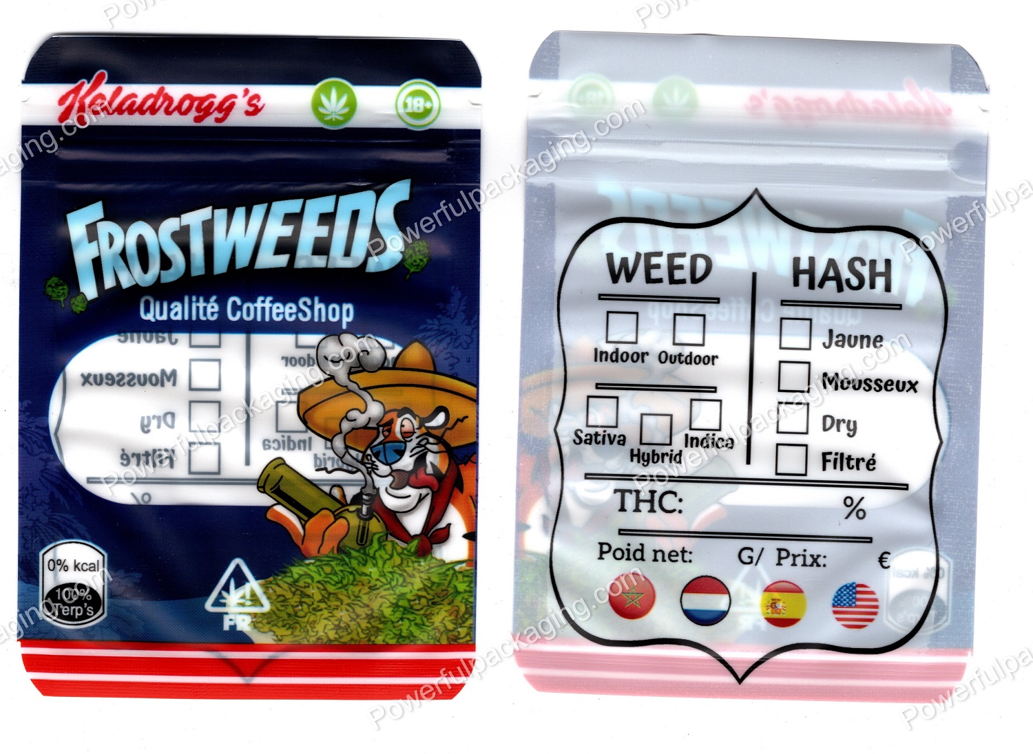 Keladrogg's : Frostweeds Mini (Flower / Concentrate) Multipurpose Mylar Bag *Empty Bags*