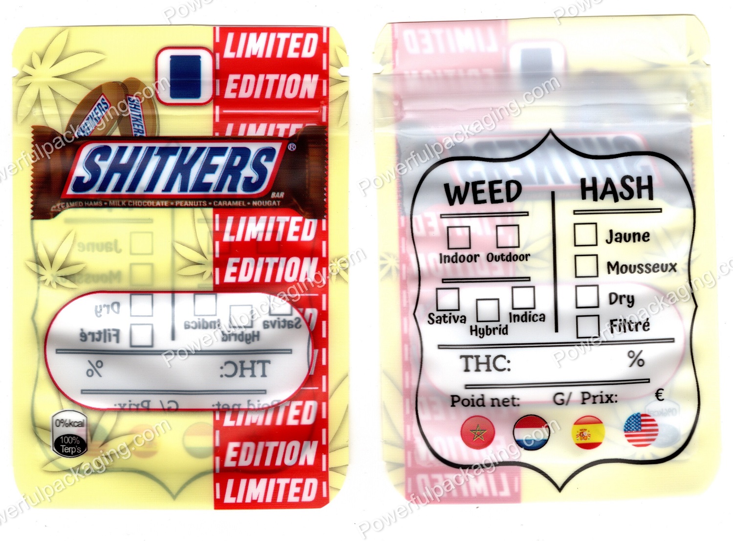 Shitkers Mini (Flower / Concentrate) Multipurpose Mylar Bag *Empty Bags*