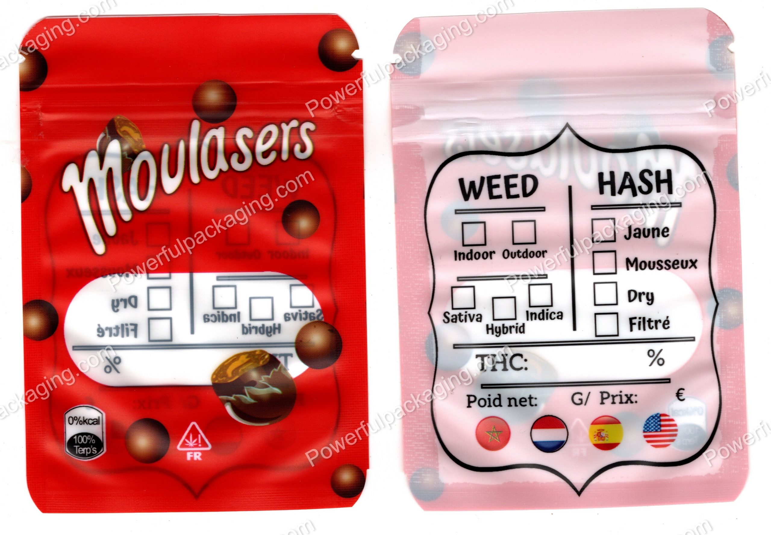 Moulasers Mini (Flower / Concentrate) Multipurpose Mylar Bag *Empty Bags*