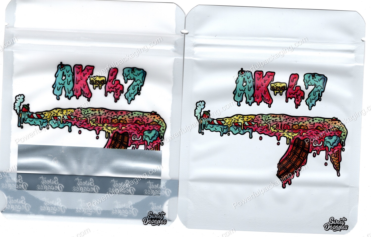 Sweet Decades : AK-47 Small (5x4in) Packaging 3.5 Mylar Bag *Empty Bags* (CaSupply) #S1