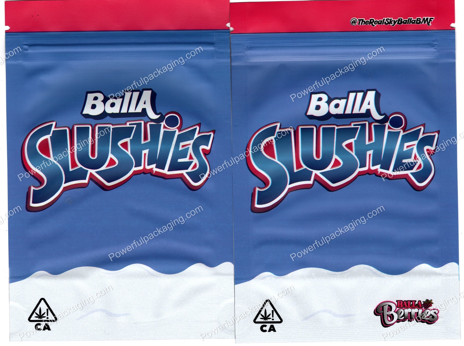 Balla Berries : Balla Slushies (6x4in) Packaging 3.5 Mylar Bag *Empty Bags* (BackBin)