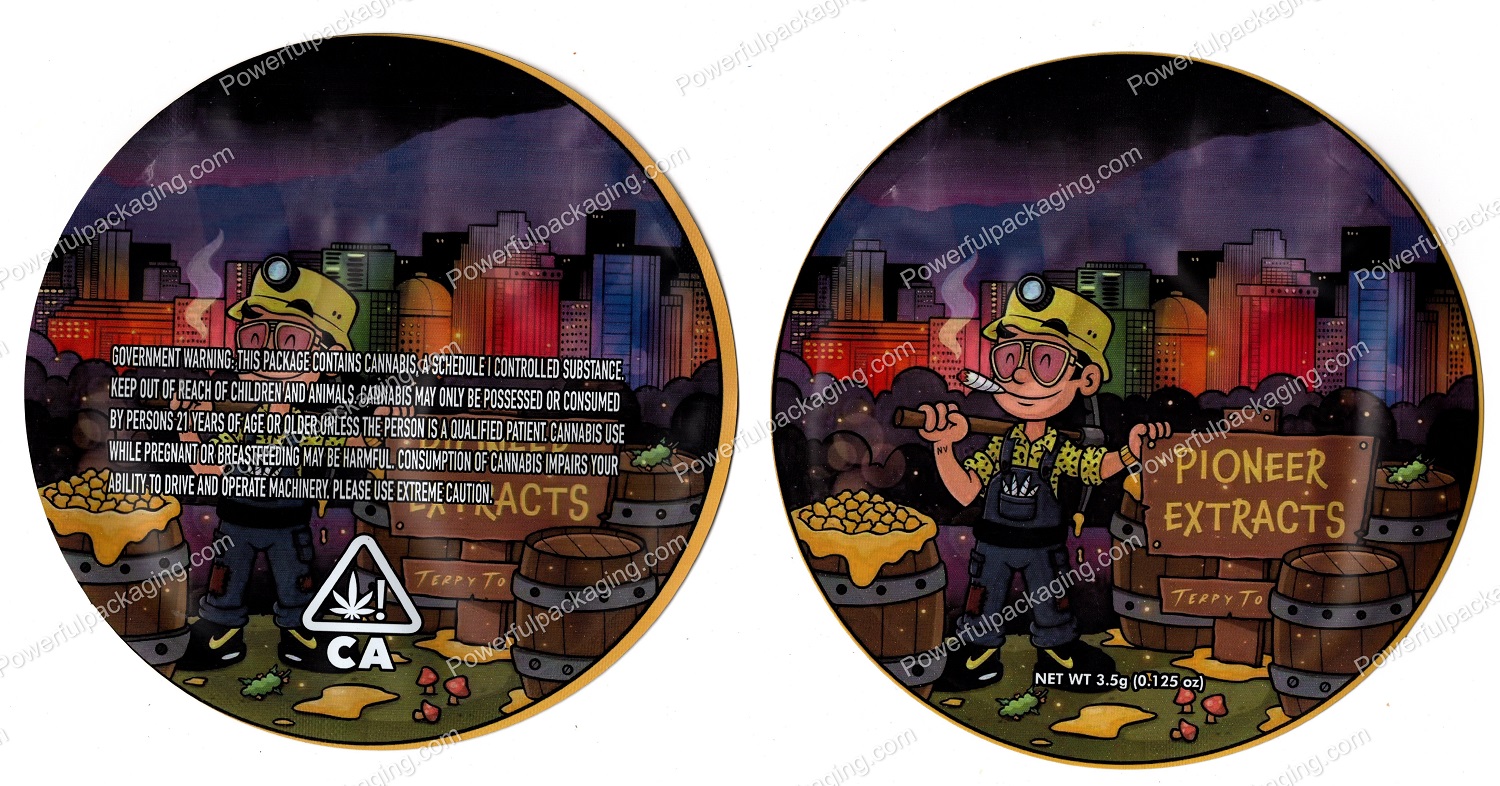 3D Pioneer Extracts Mylar Flower 3.5 Bag *Empty Bags* (CaSupply) #3D