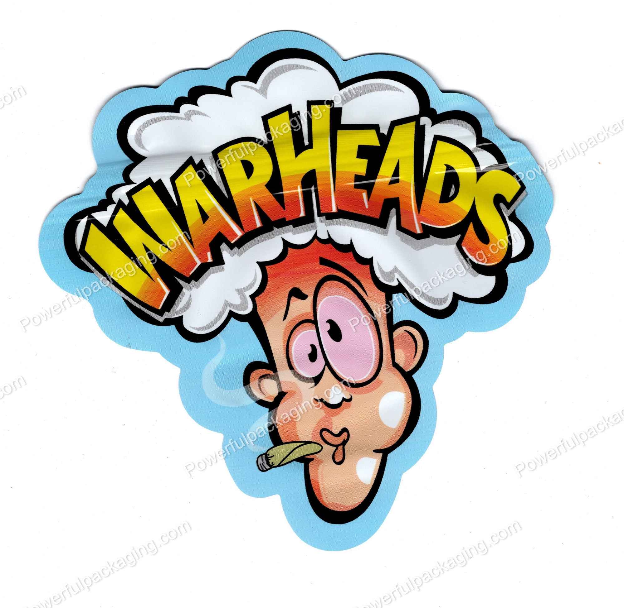 WARHEADS 3D Mylar Shaped Bag 3.5g Edible/Flower Packaging *Empty Bags*