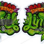 Gas N Sweets Lime Rickey 3D Mylar Shaped Bag 3.5g Flower Packaging *Empty Bags*