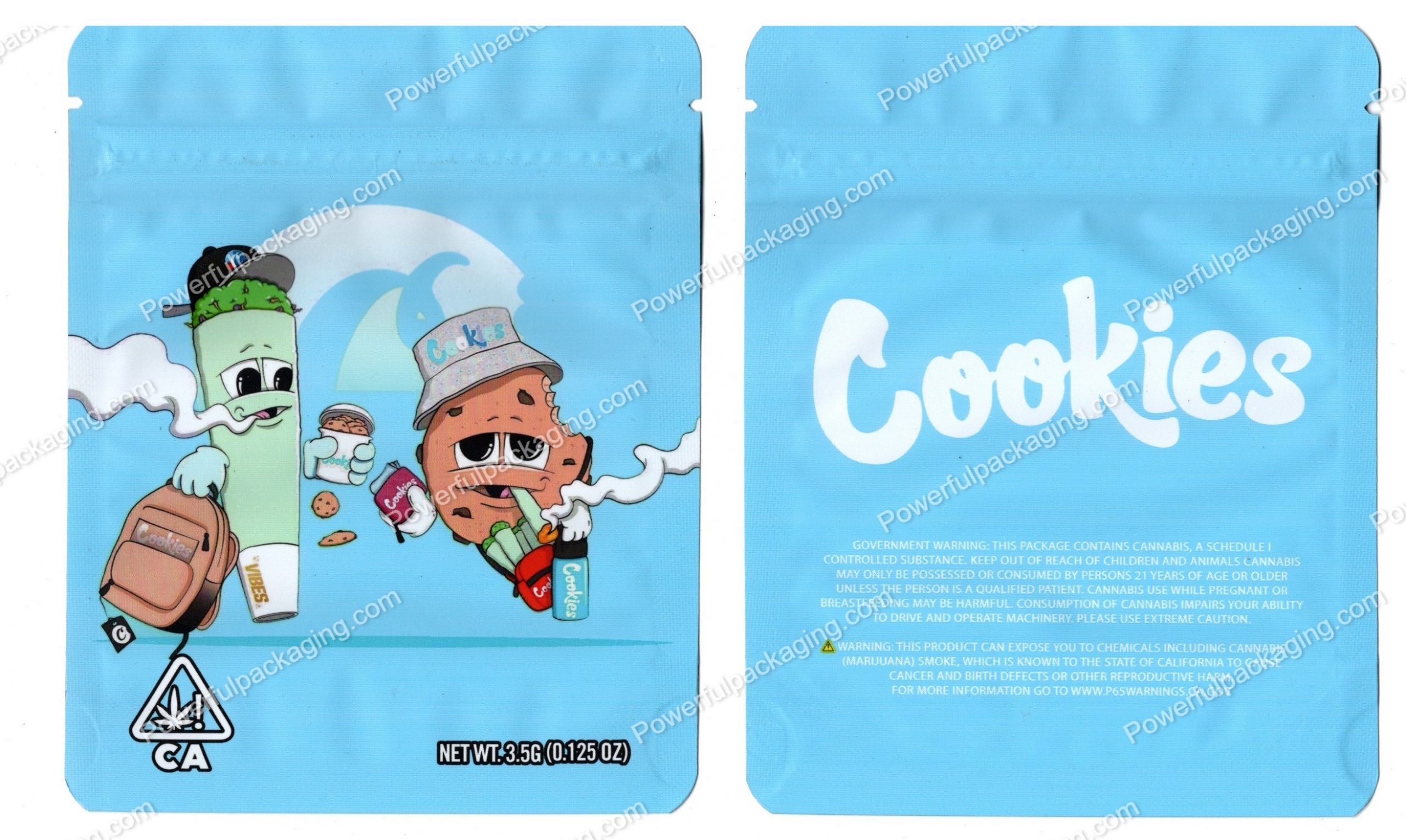 Cookies : Vibes Mylar 3.5 Packaging Bag *Empty Bags* (CaSupply)