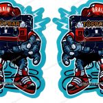 TOPBAR : Brain Cassette 3D Mylar Shaped Bag 3.5g Flower Packaging *Empty Bags* (CAsupply)