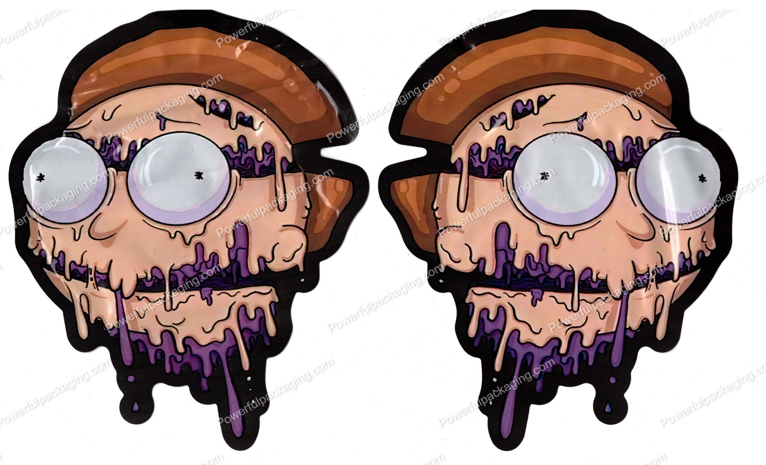 Rick and Morty Melting Morty 3D Mylar Shaped Bag 3.5g Flower Packaging *Empty Bags* (CAsupply)