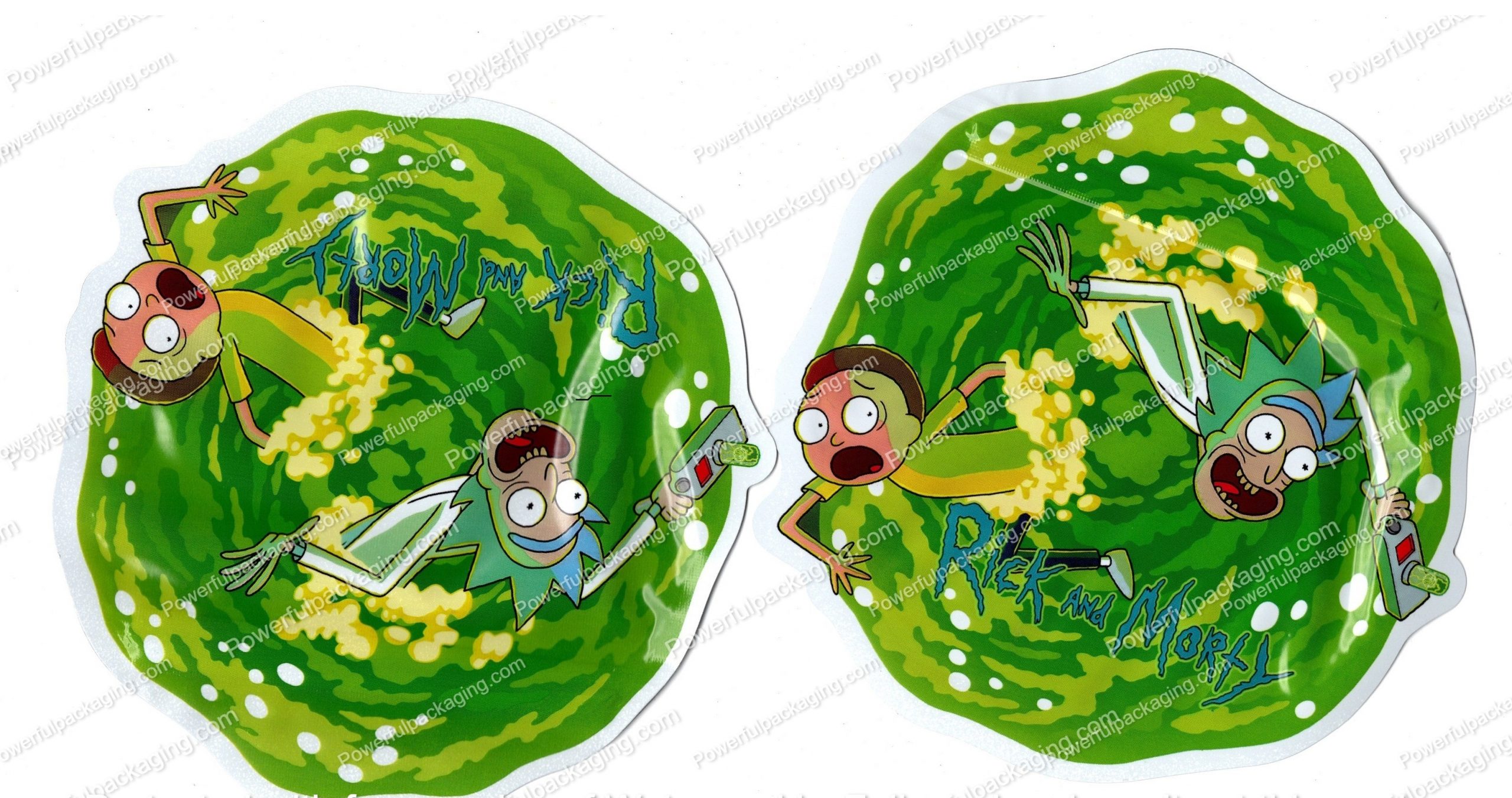 Rick and Morty Portal 3D Mylar Shaped Bag 3.5g Flower Packaging *Empty Bags* (CAsupply)
