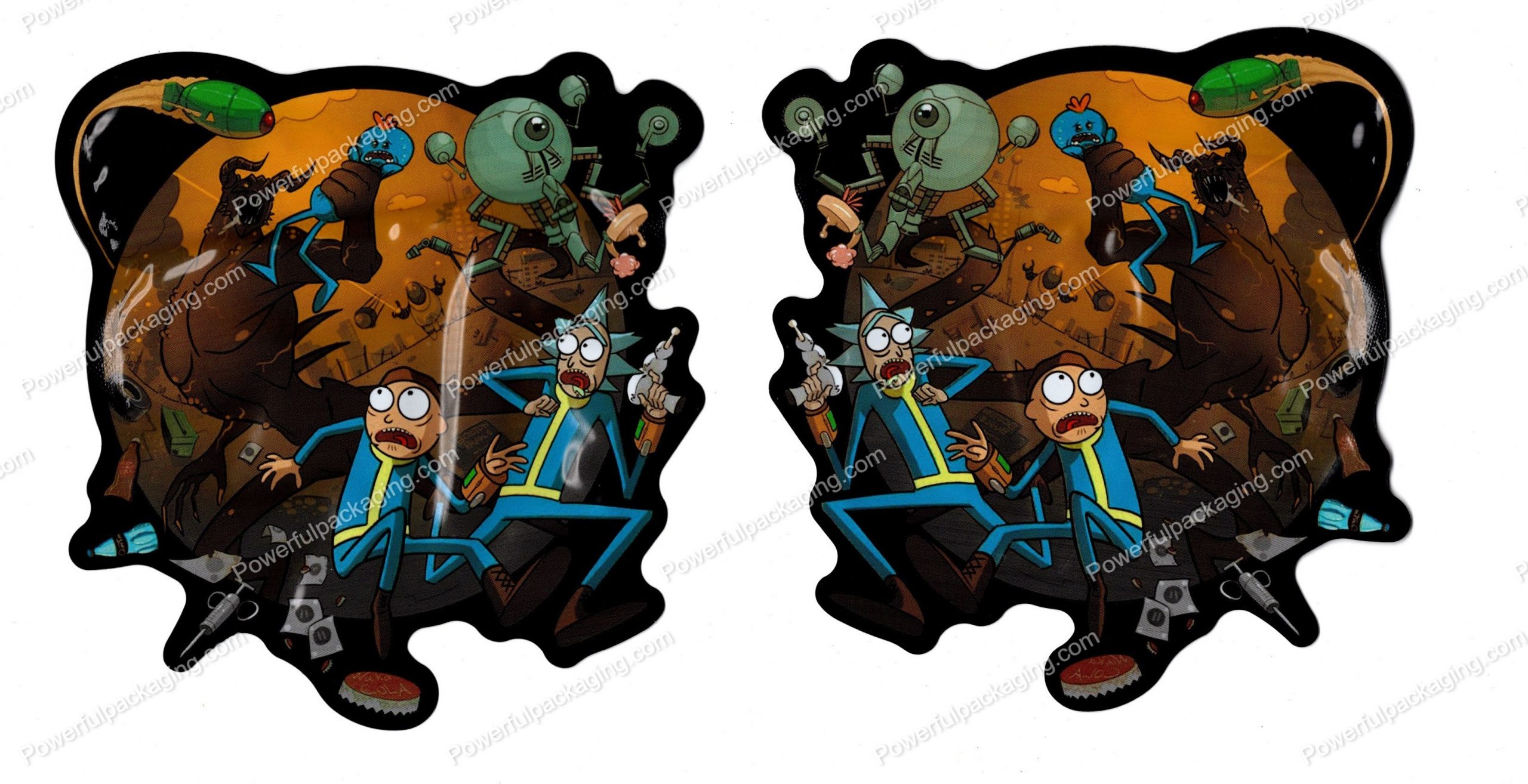 Run Morty (Rick and Morty) 3D Mylar Shaped Bag 3.5g Flower Packaging *Empty Bags* (CAsupply)