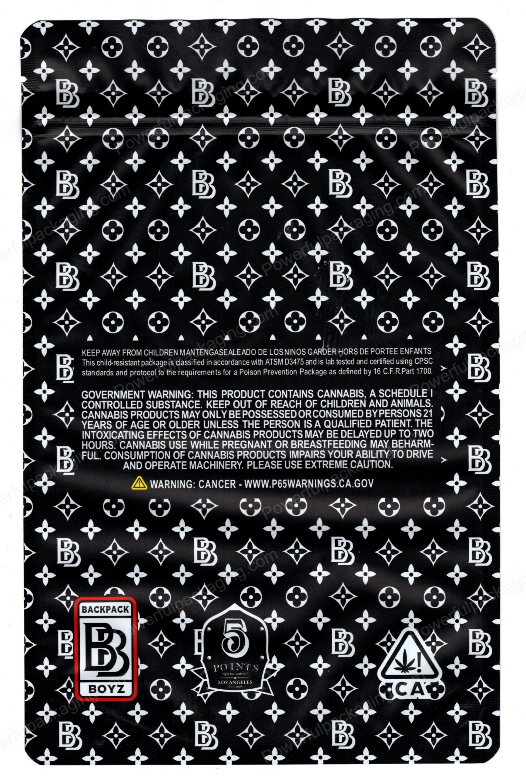 BACKPACK BOYZ : Kush Mints Packaging 3.5 Mylar Bag *Empty Bags*