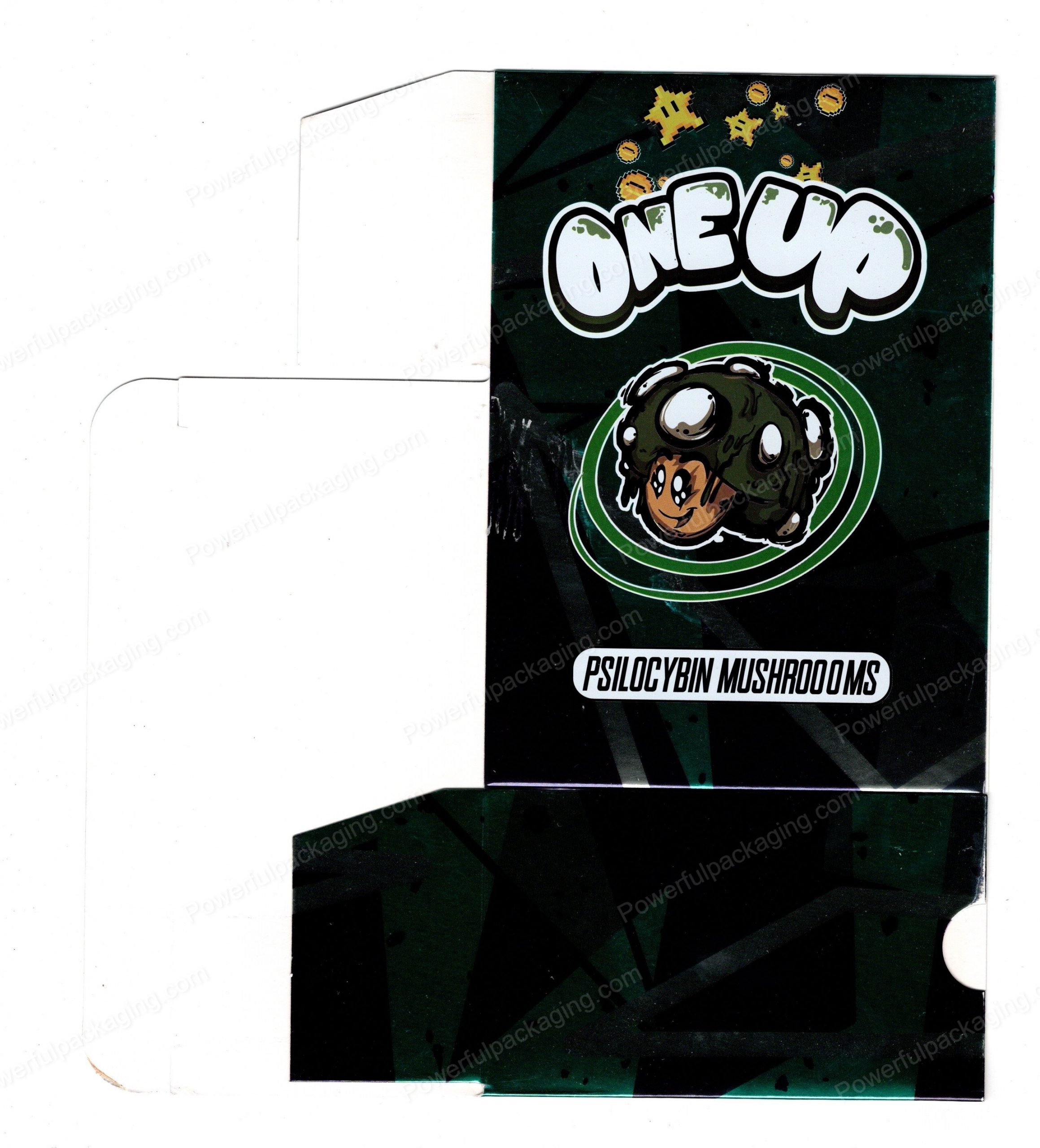ONEUP Psilocybin Peaches Mushroom Bar 3.5g (5/10 Pack Box Set) (2.5x5.5in) *Empty Box* (CaSupply)
